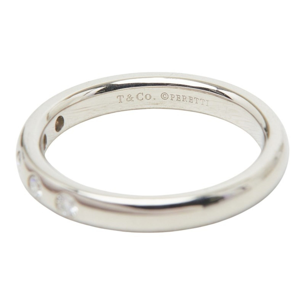 Tiffany Platinum Platinum 950 Band Ring (Pre-Owned)