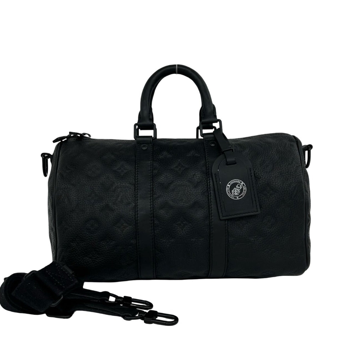 Louis Vuitton Black Leather Handbag Shoulder Bag (Pre-Owned)