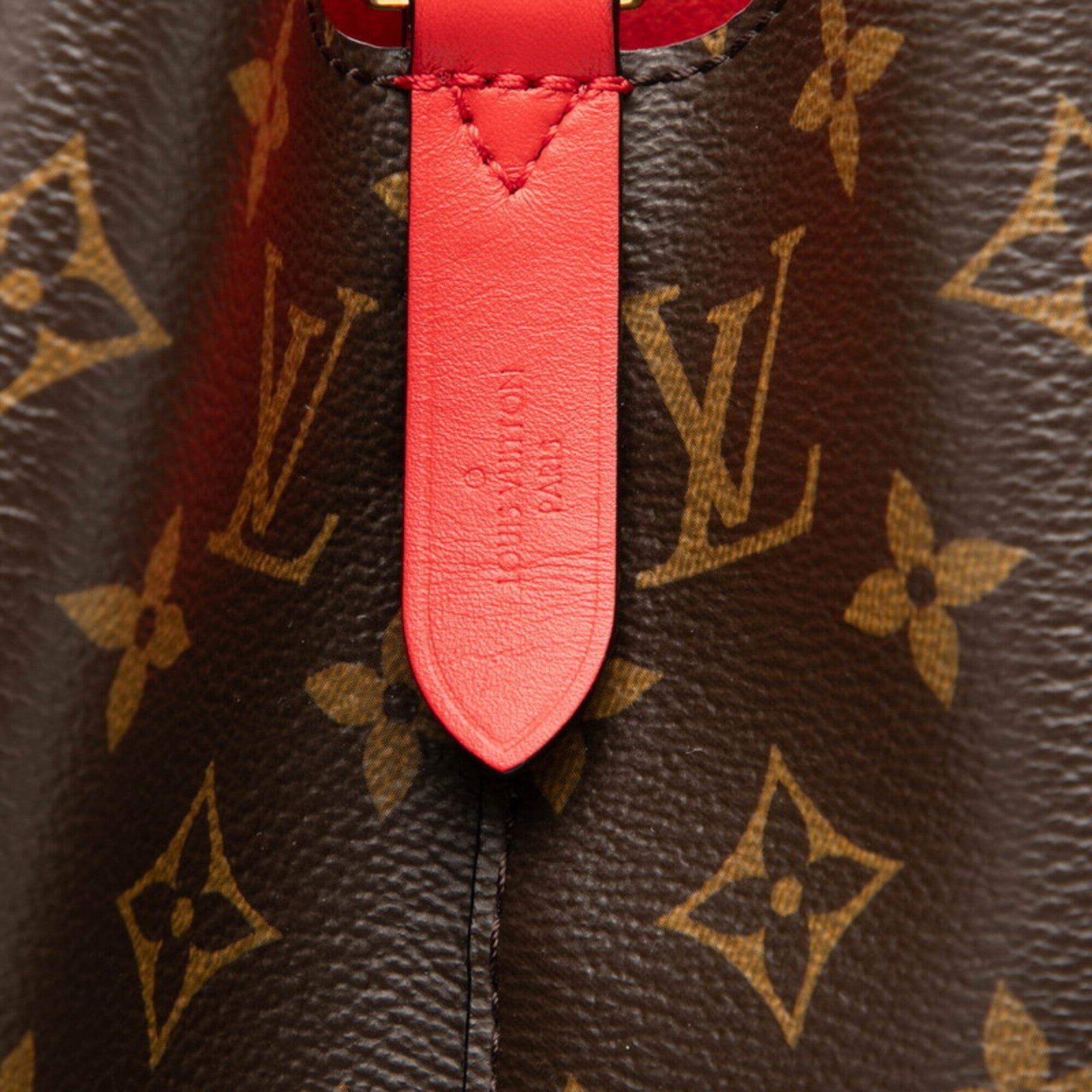 Louis Vuitton Brown Coquelicots Red Color Pvc Leather Handbag Shoulder Bag (Pre-Owned)