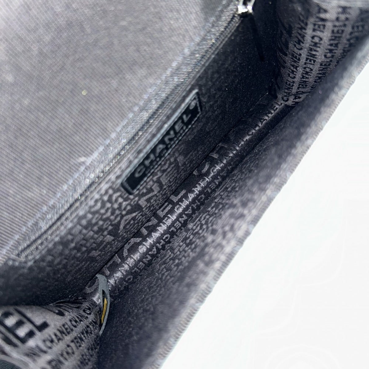 Chanel Matelasse Black Canvas Leather Shoulder Bag (Pre-Owned)