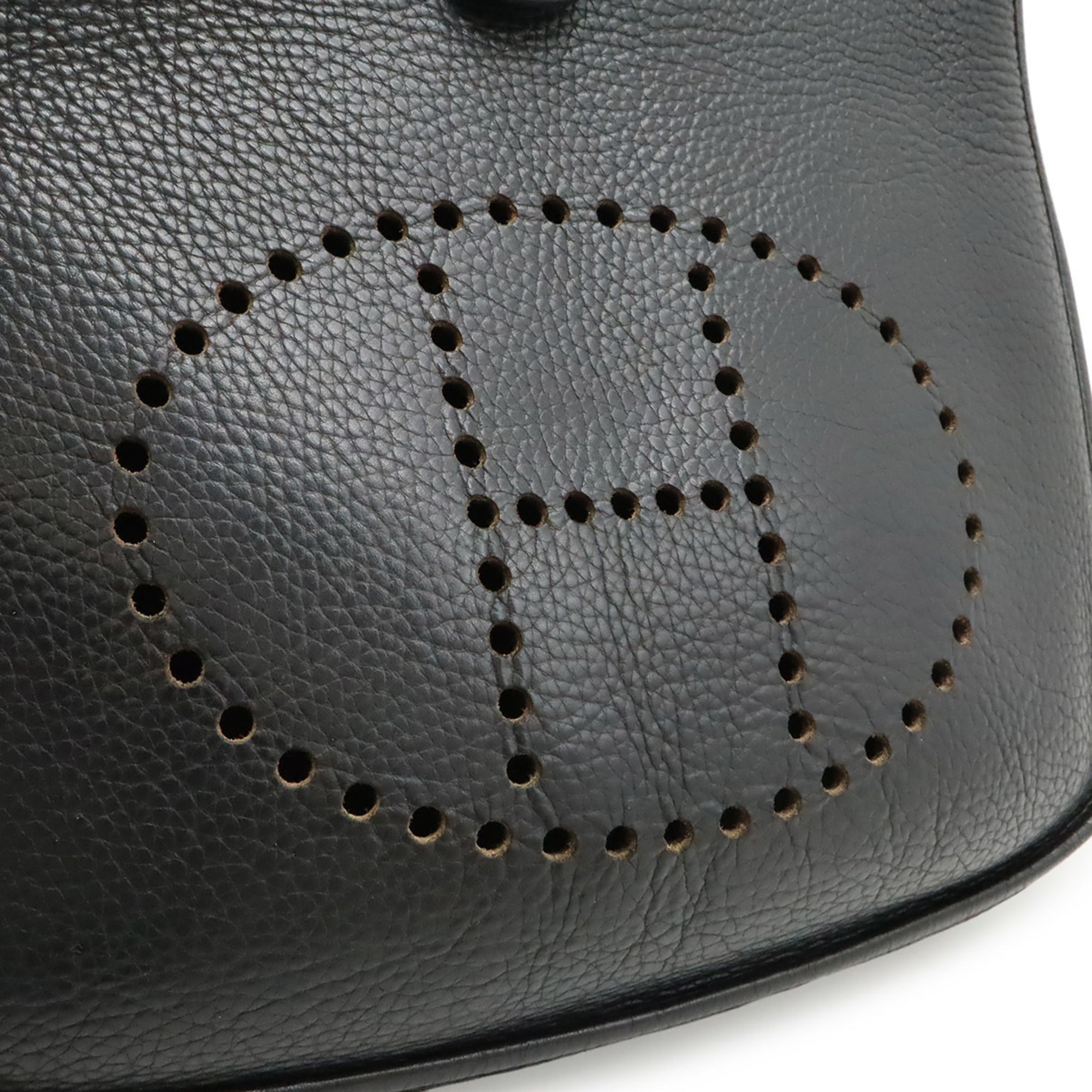 Hermes Black Taurillon Clemence Leather Shoulder Bag (Pre-Owned)