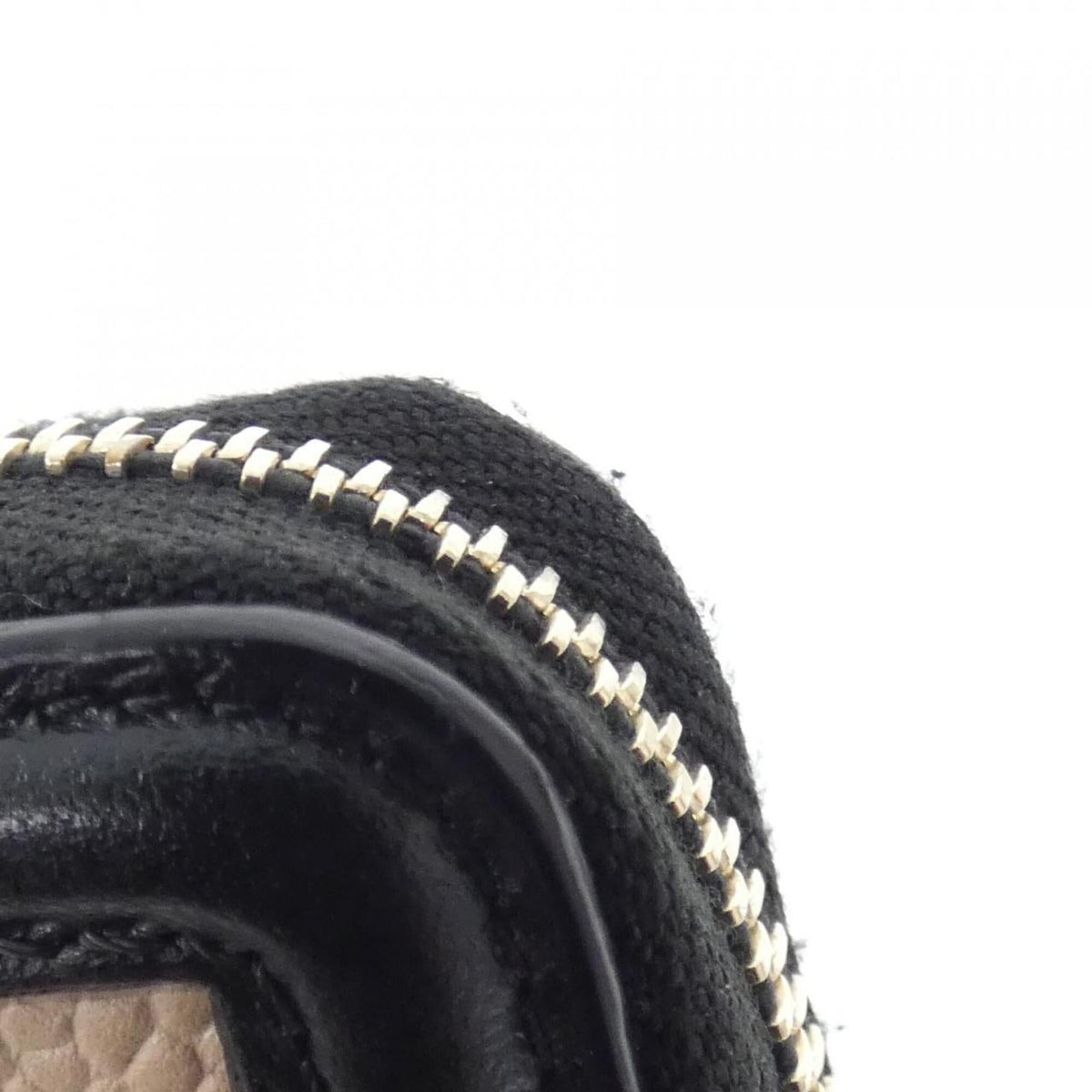 Chanel Beige Black Grained Calfskin Coin Purse/Coin Case (Pre-Owned)