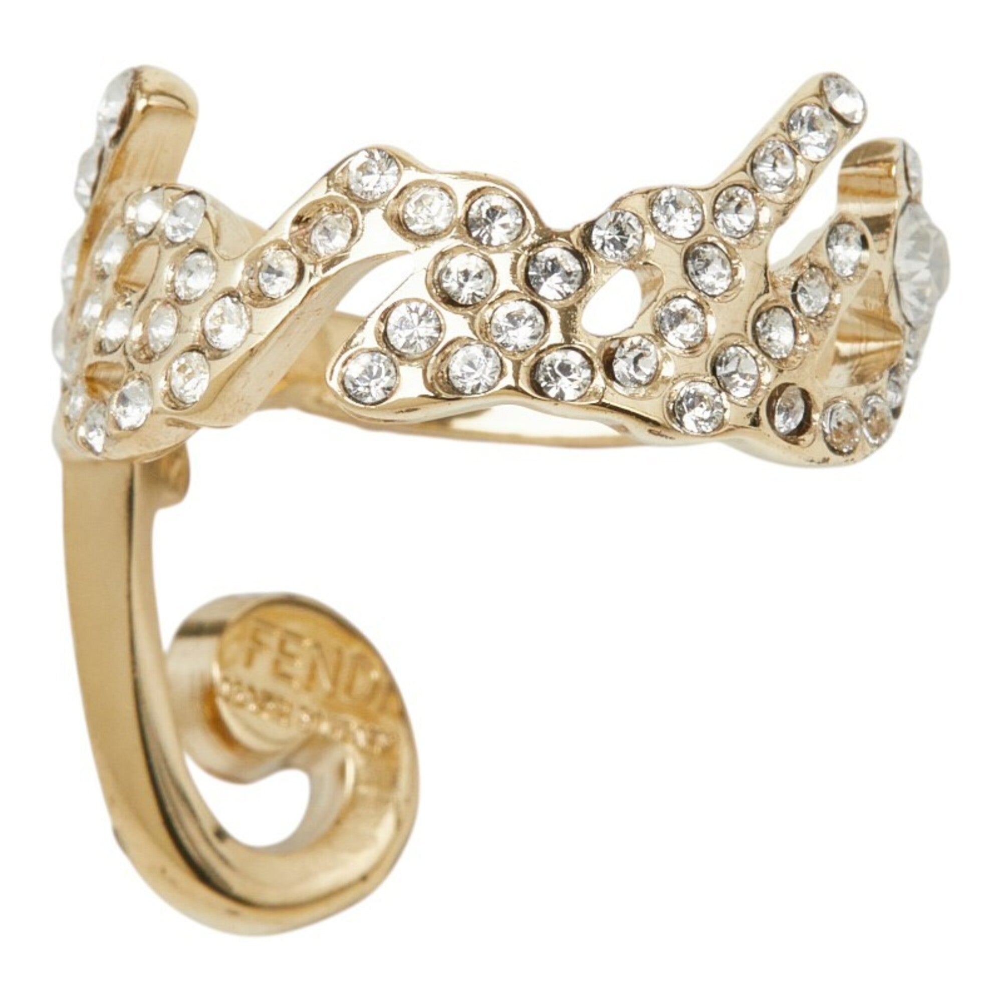 Fendi Gold Silver Band Ring (Pre-Owned)