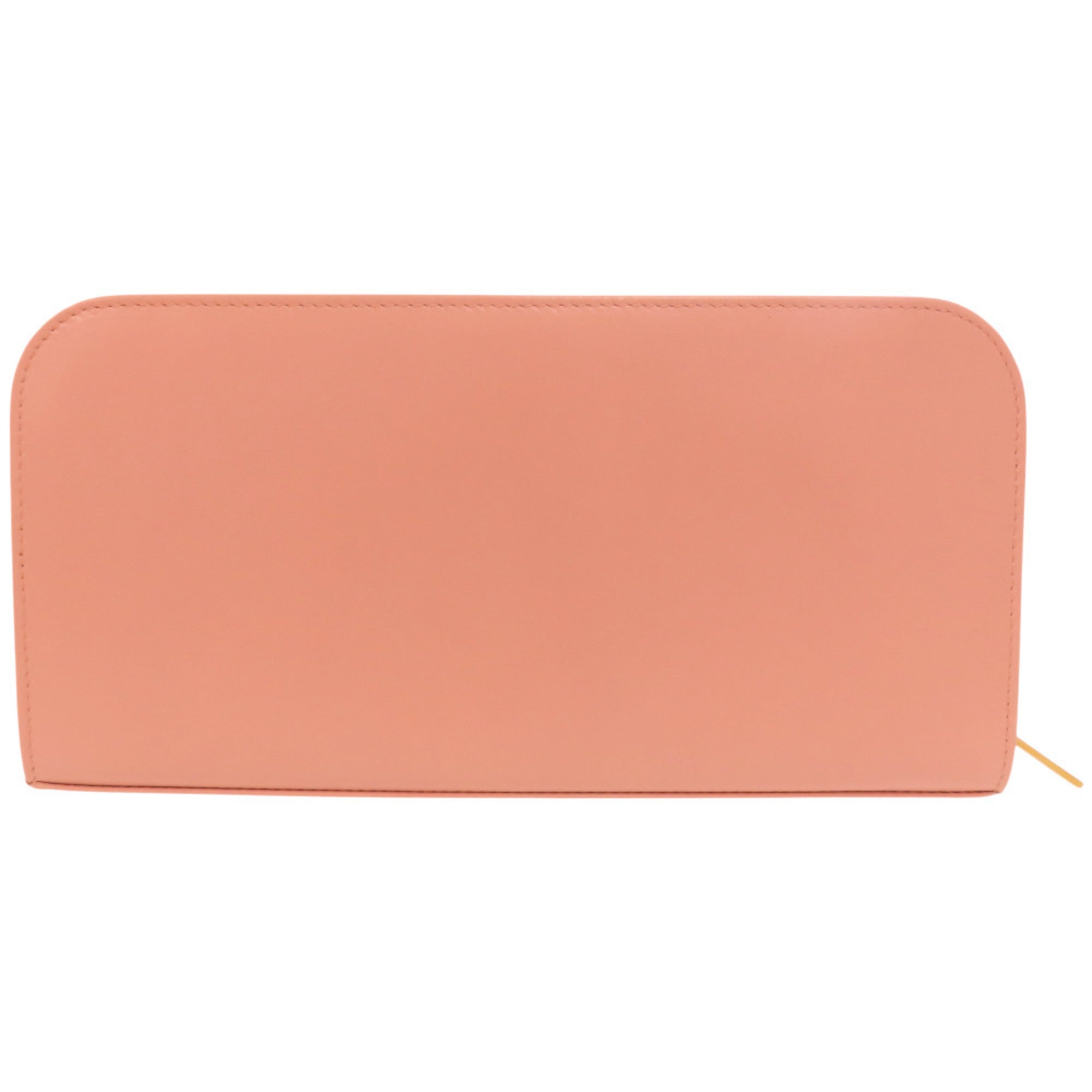 Yves Saint Laurent Salmon Pink Leather Long Wallet (Bi-Fold) (Pre-Owned)