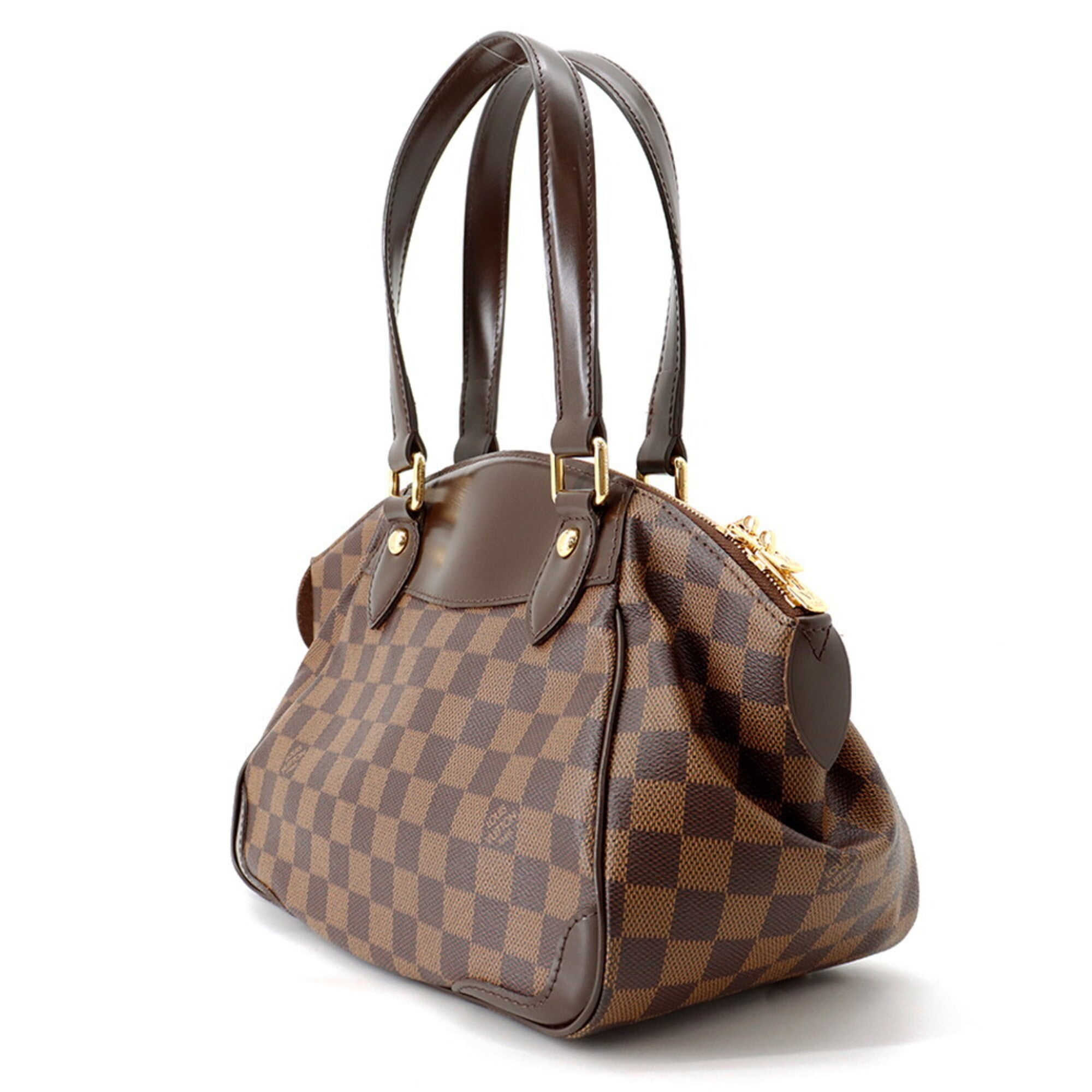 Louis Vuitton Damier Damier Canvas Ebene Red Color Damier Canvas Handbag (Pre-Owned)