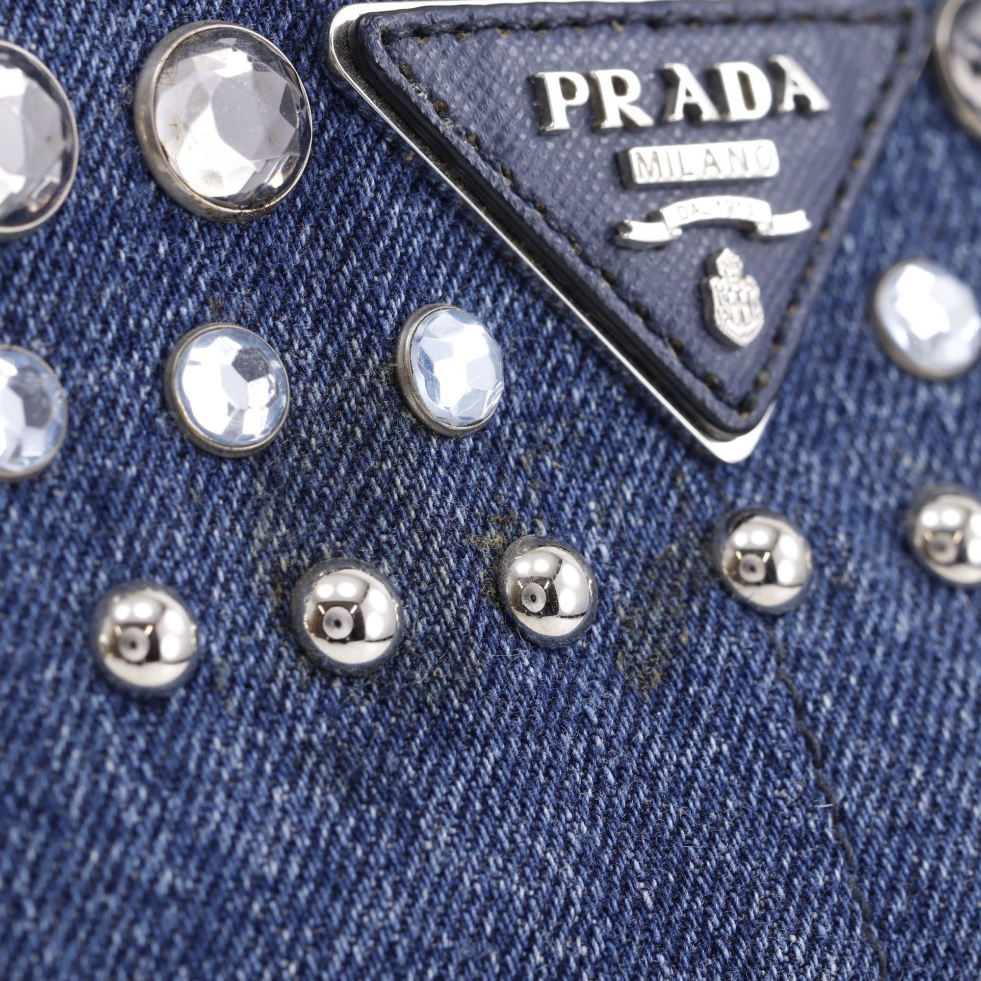 Prada Blue Denim Handbag (Pre-Owned)