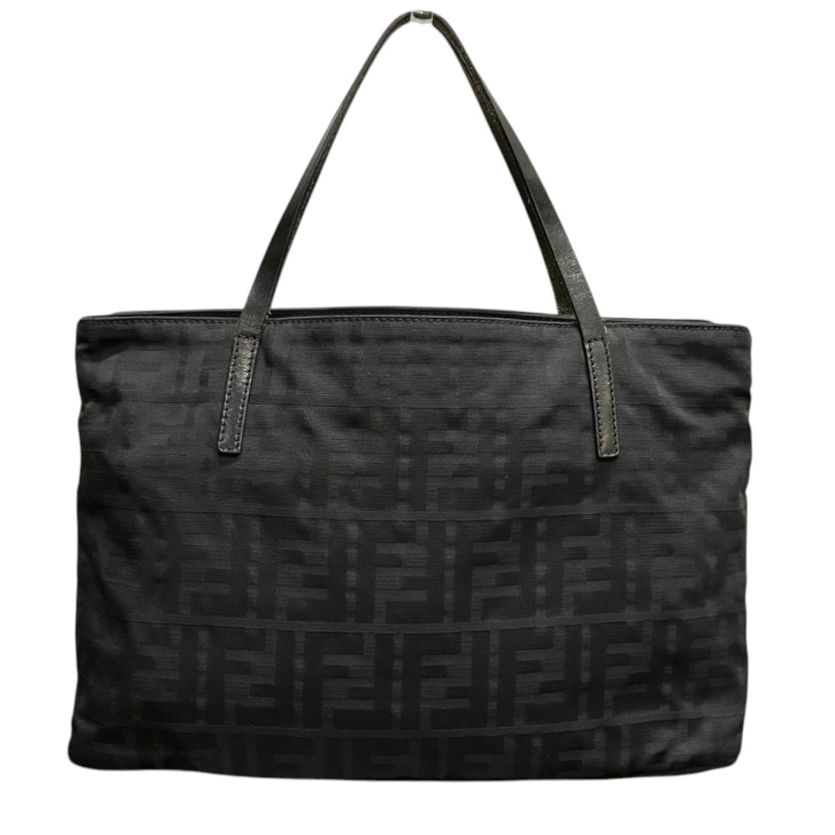 Fendi Black Nylon Leather Handbag (Pre-Owned)