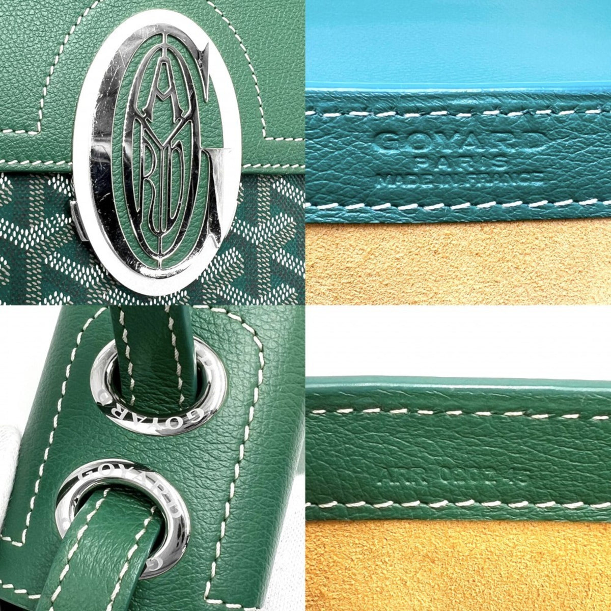 Goyard Green Pvc Coated Canvas Leather Shoulder Bag (Pre-Owned)