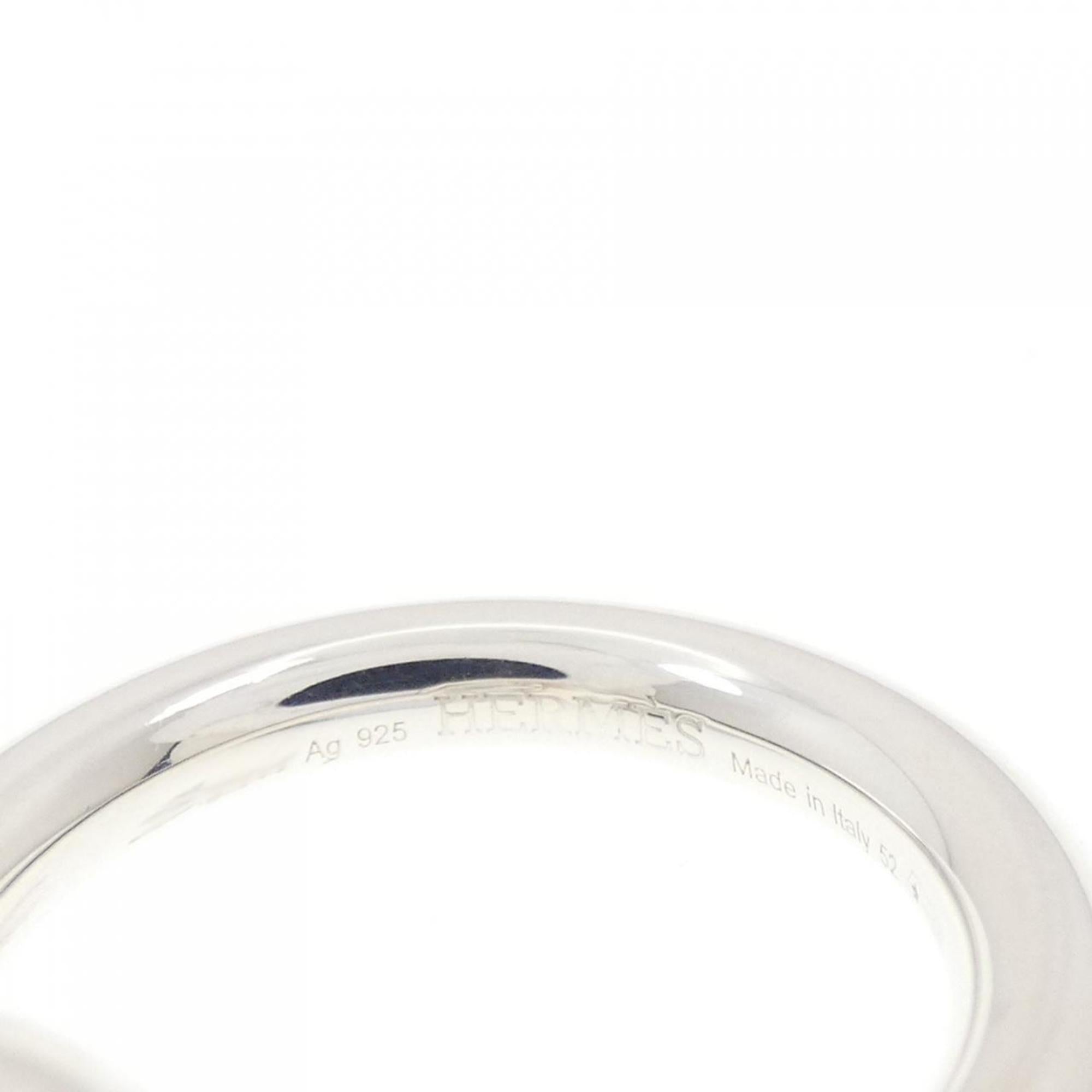 Hermes Silver 925 Band Ring (Pre-Owned)
