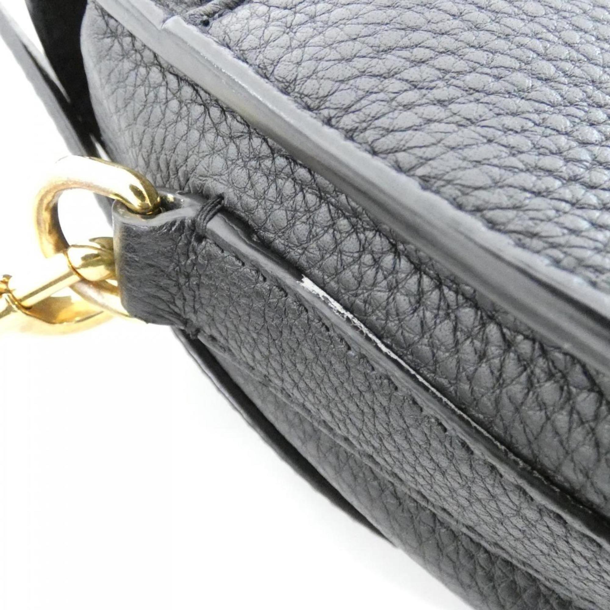 Christian Dior Black Leather Shoulder Bag (Pre-Owned)