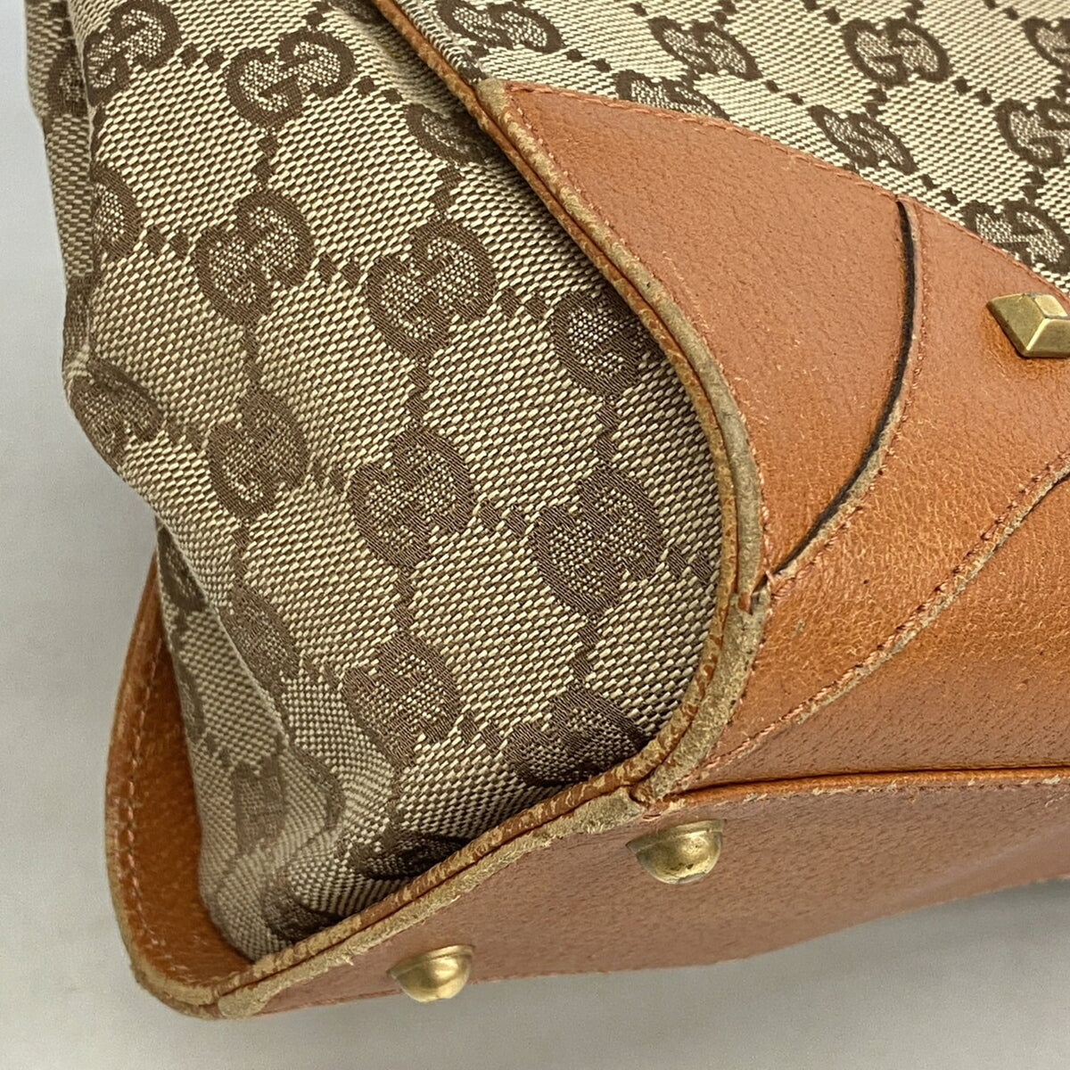 Gucci Brown Canvas Tote Bag (Pre-Owned)