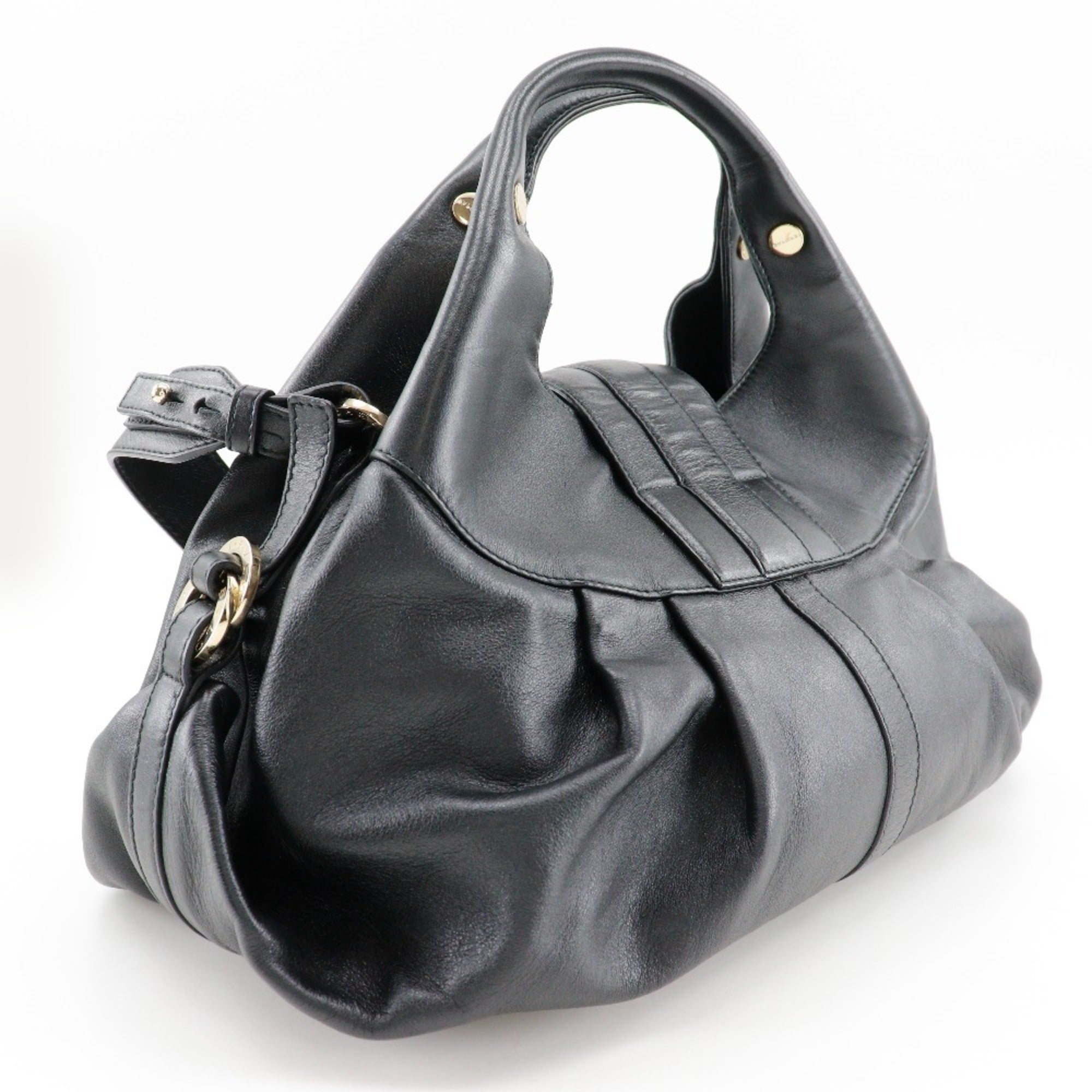 Bvlgari Chandra Black Leather Handbag (Pre-Owned)