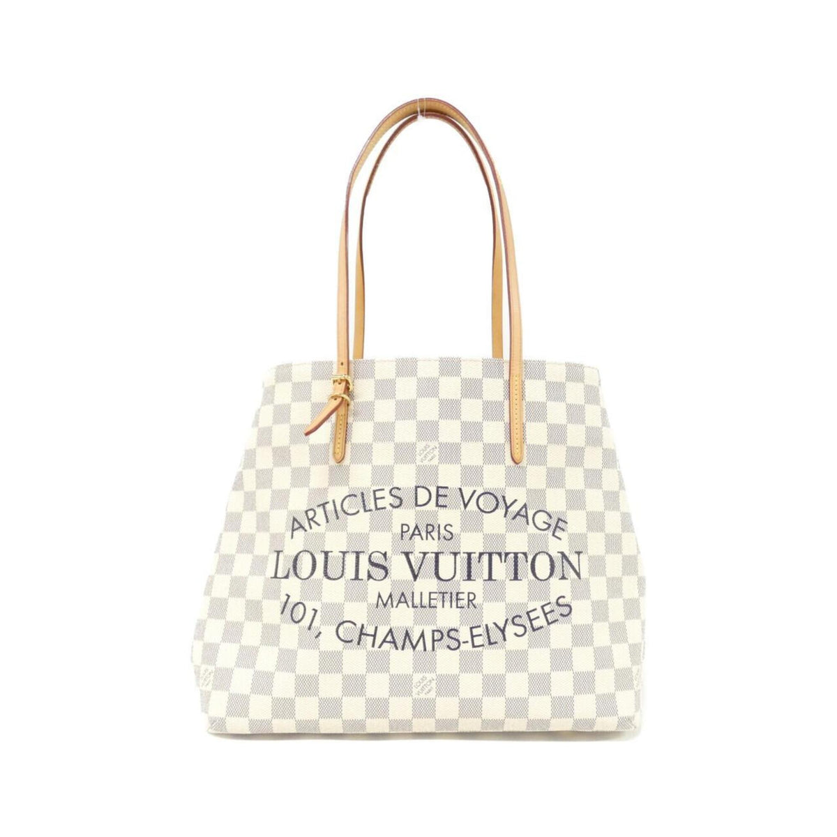 Louis Vuitton Azur White Coated Canvas Handbag (Pre-Owned)