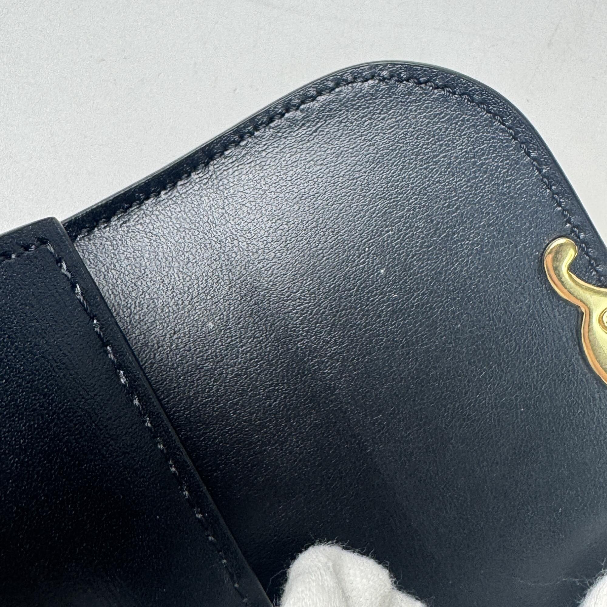 Celine Black Leather Wallet (Tri-Fold) (Pre-Owned)