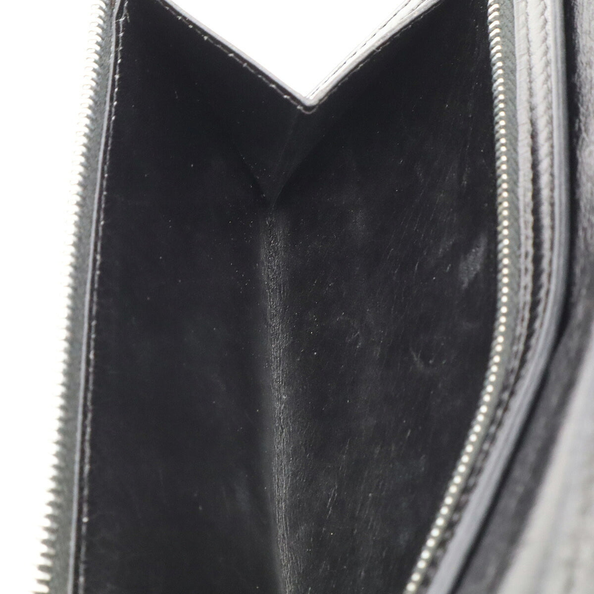 Hermes Black Box Calf Leather Long Wallet (Bi-Fold) (Pre-Owned)