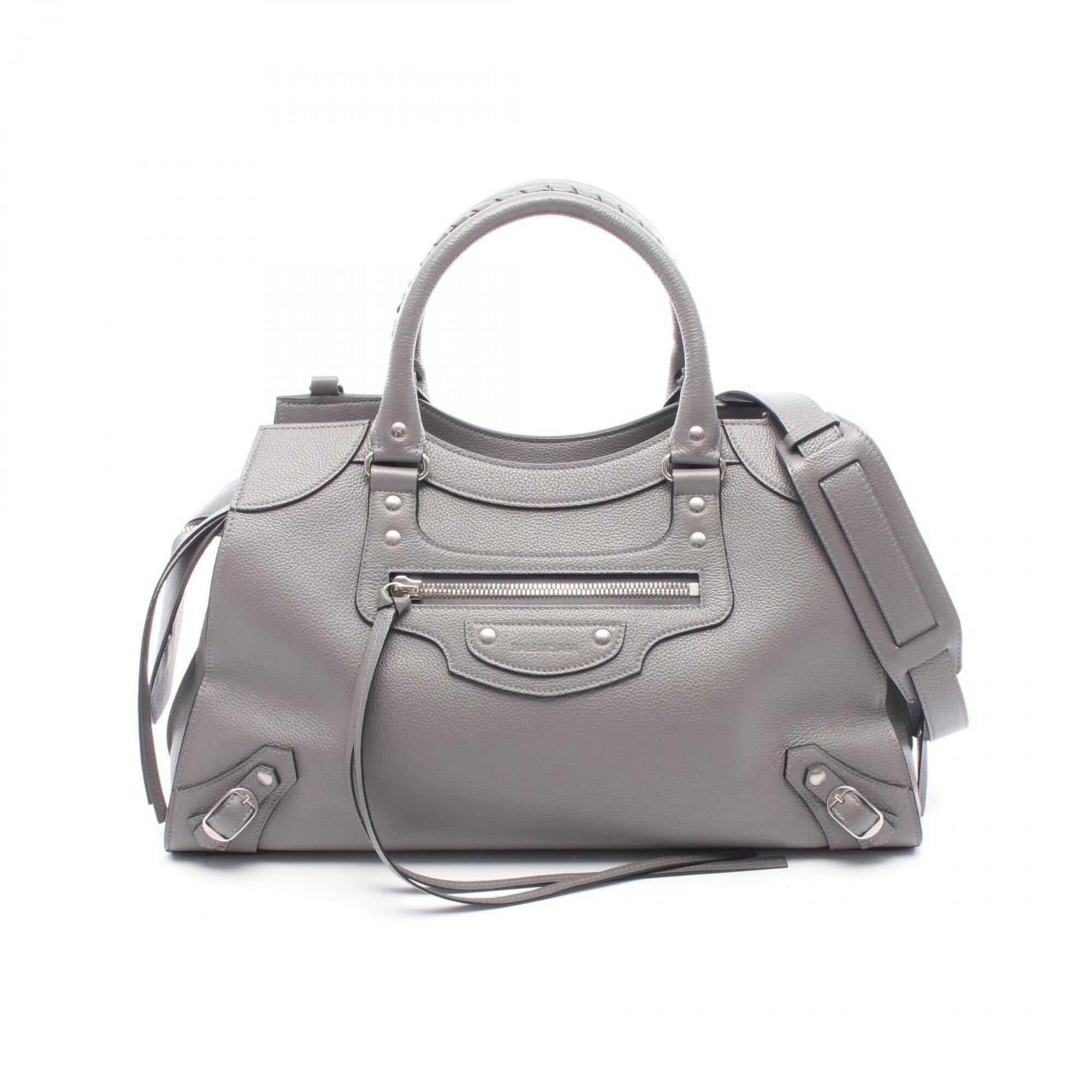 Balenciaga Gray Leather Handbag (Pre-Owned)