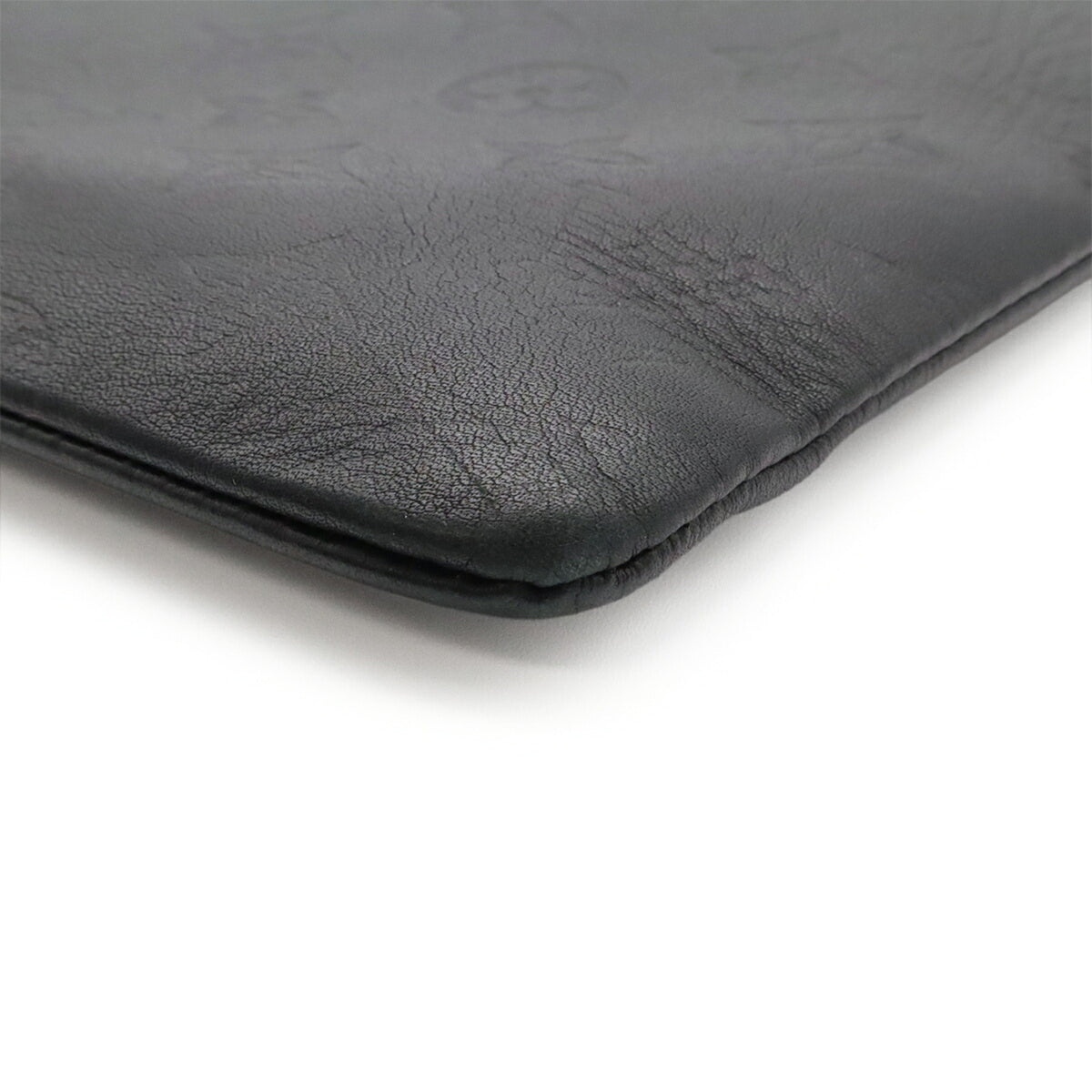 Louis Vuitton Black Monogram Shadow Clutch Bag Pochette (Pre-Owned)