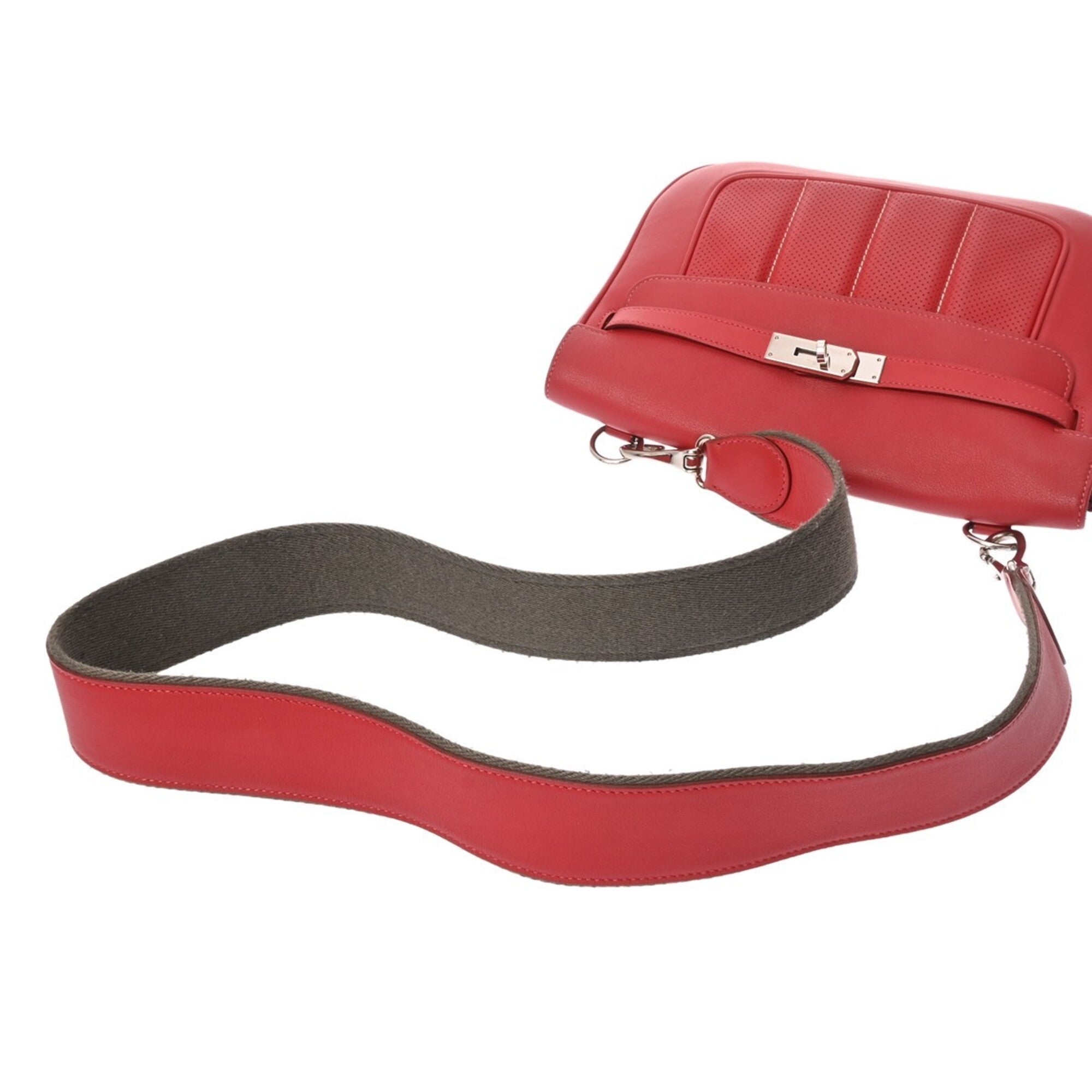 Hermes Rouge Casaque Swift Leather Shoulder Bag (Pre-Owned)