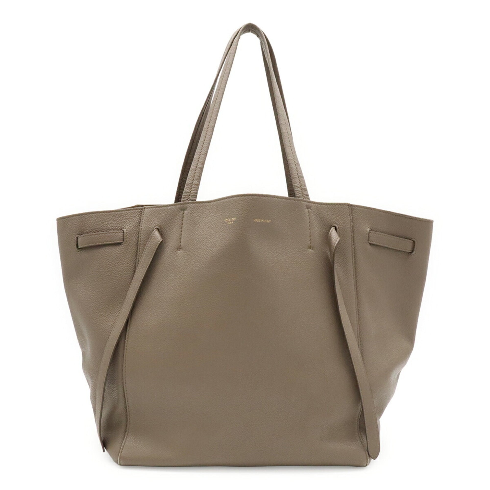 Celine Grayish Leather Shoulder Bag Tote Bag (Pre-Owned)
