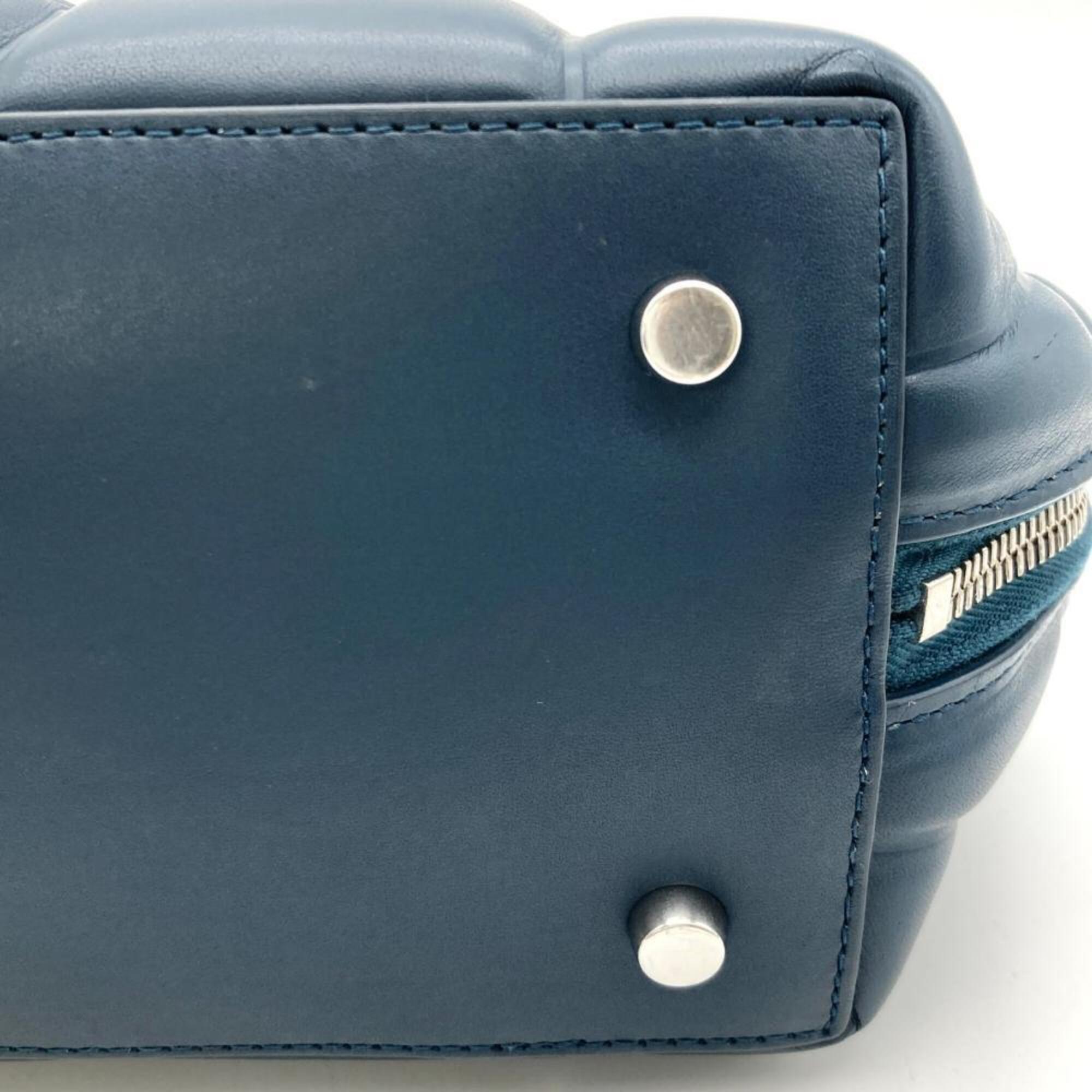 Bottega Veneta Navy Leather Shoulder Bag (Pre-Owned)