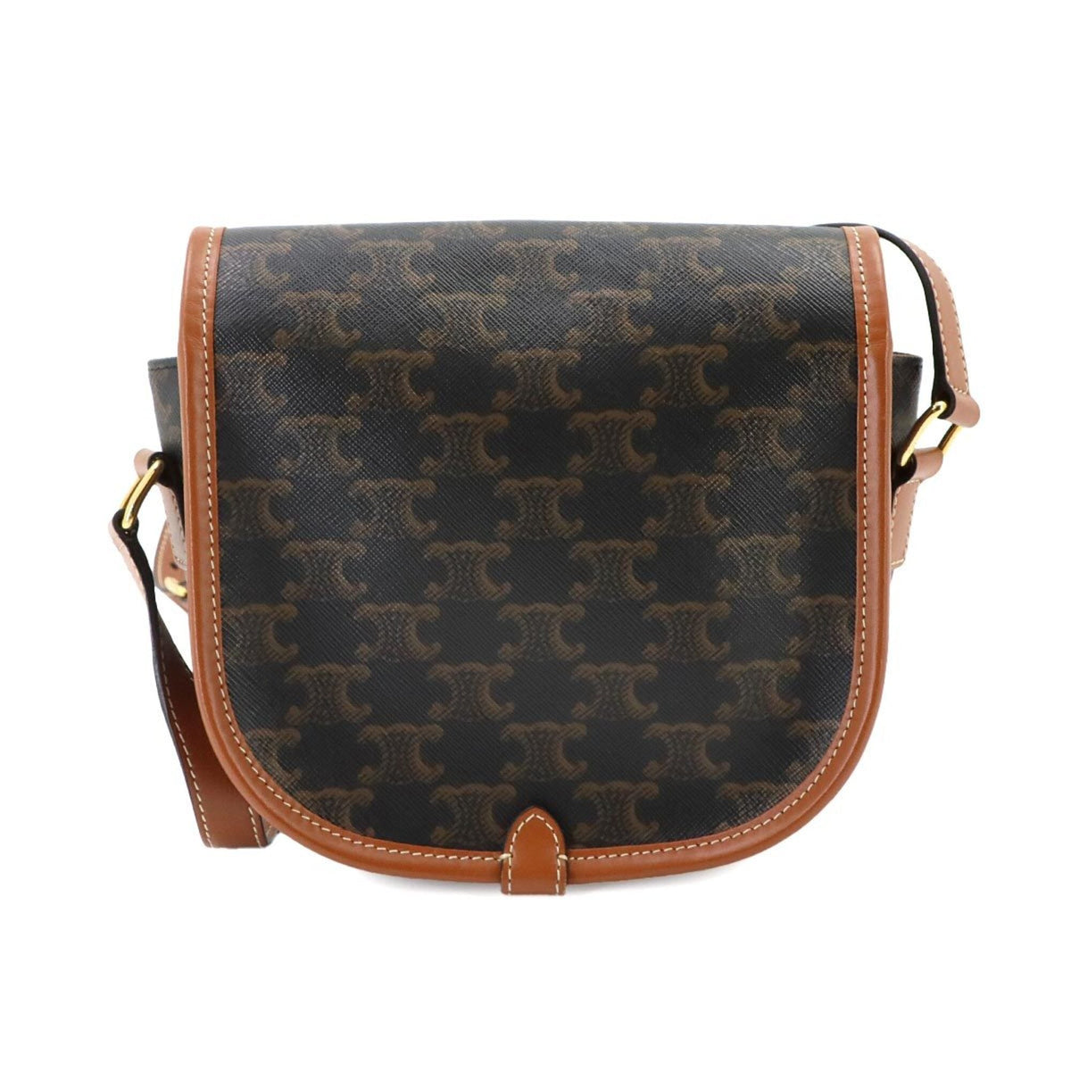Celine Brown Pvc Leather Handbag Shoulder Bag (Pre-Owned)