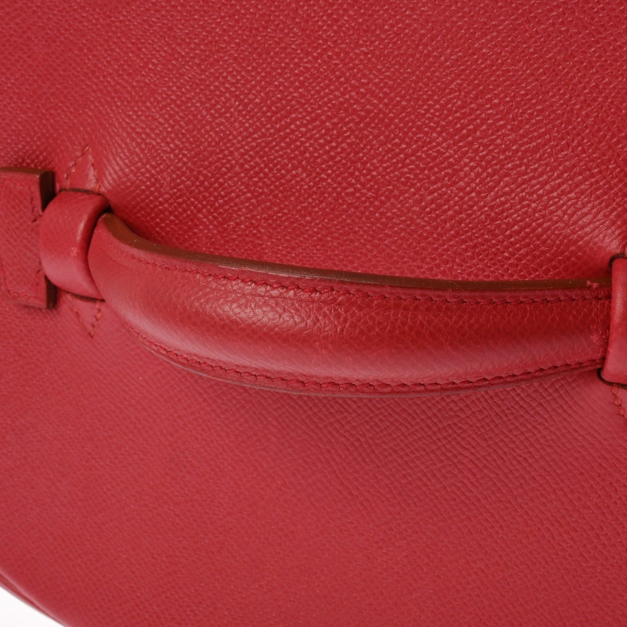 Hermes Rouge Vif Courchevel Leather Vanity Bag (Pre-Owned)