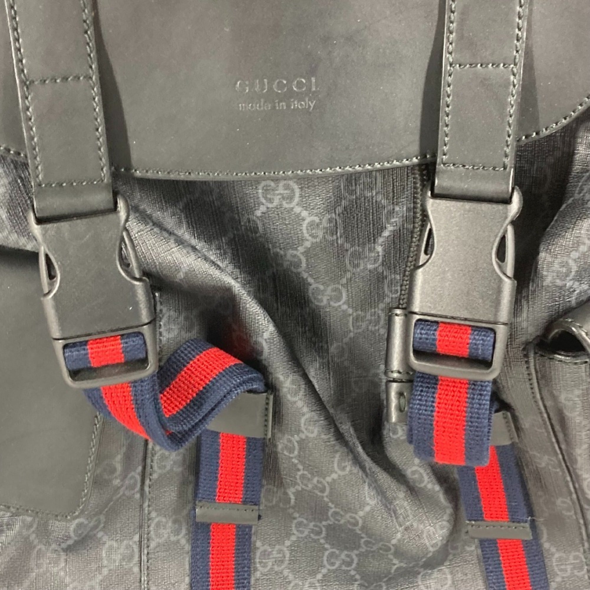 Gucci Black Gg Supreme Backpack (Pre-Owned)