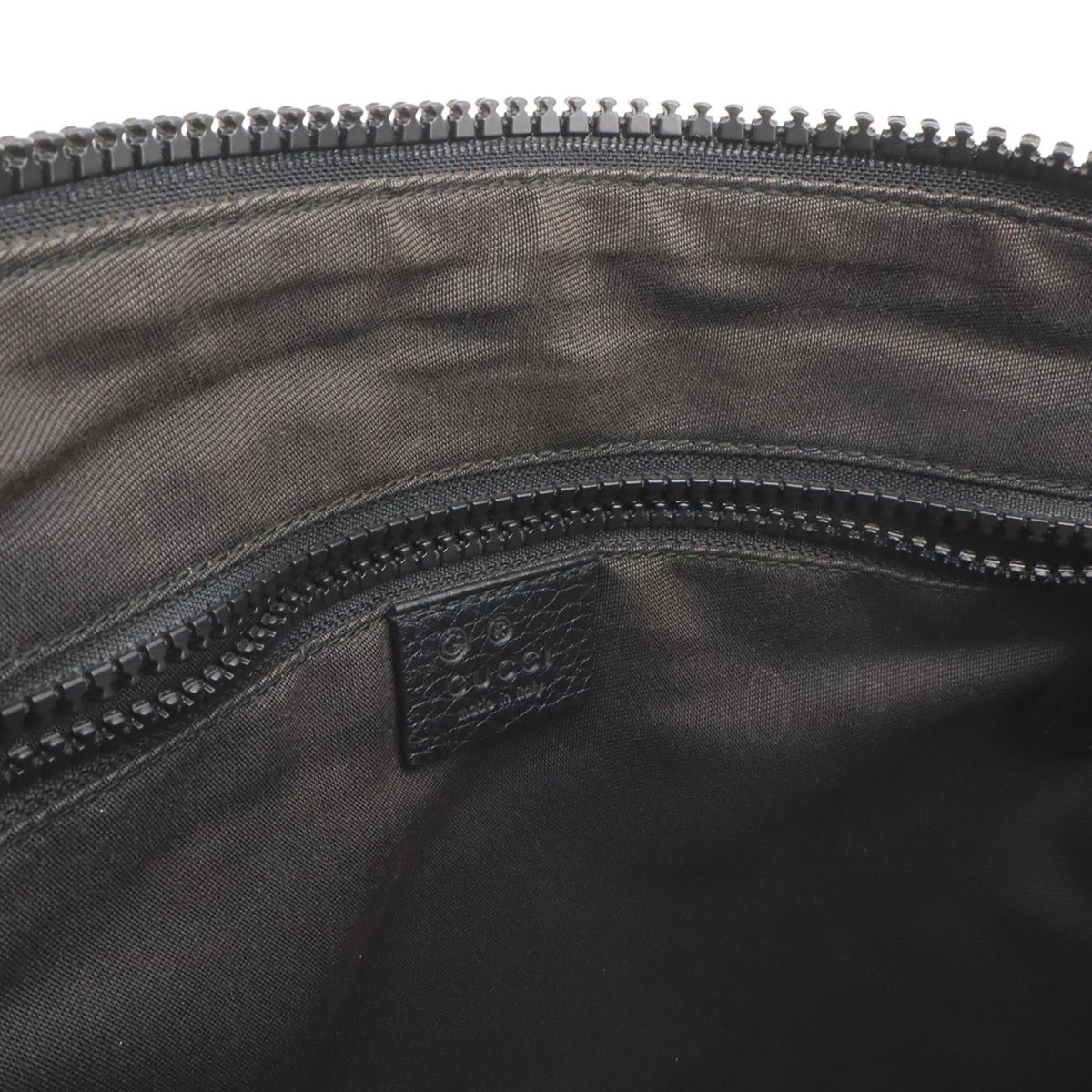 Gucci Black Gray Nylon Leather Shoulder Bag (Pre-Owned)