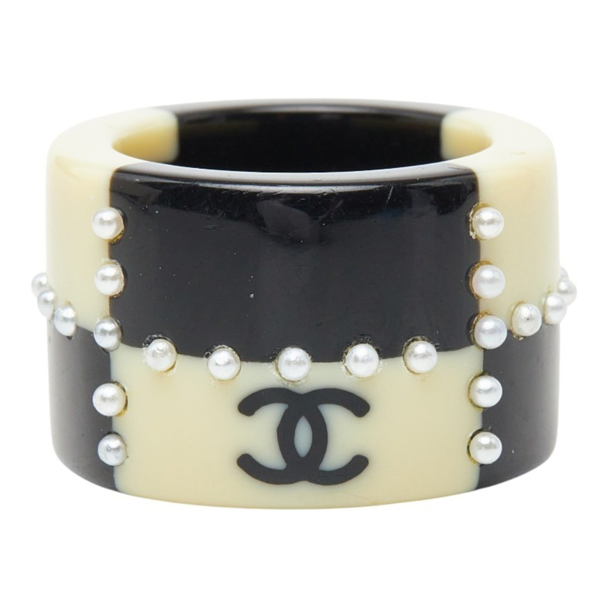 Chanel Black Ivory Plastic (Pre-Owned)