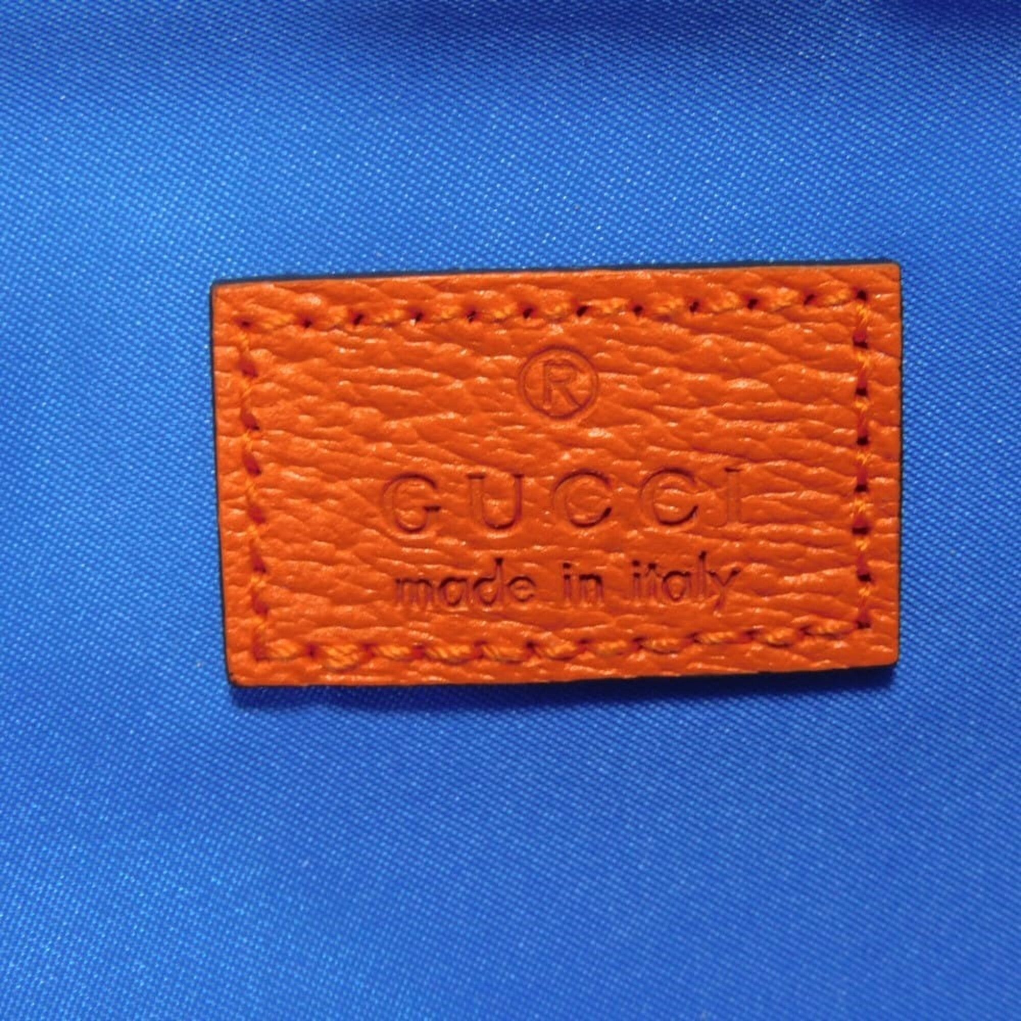 Gucci Blue Gray Orange Nylon Jersey Fanny Pack (Pre-Owned)
