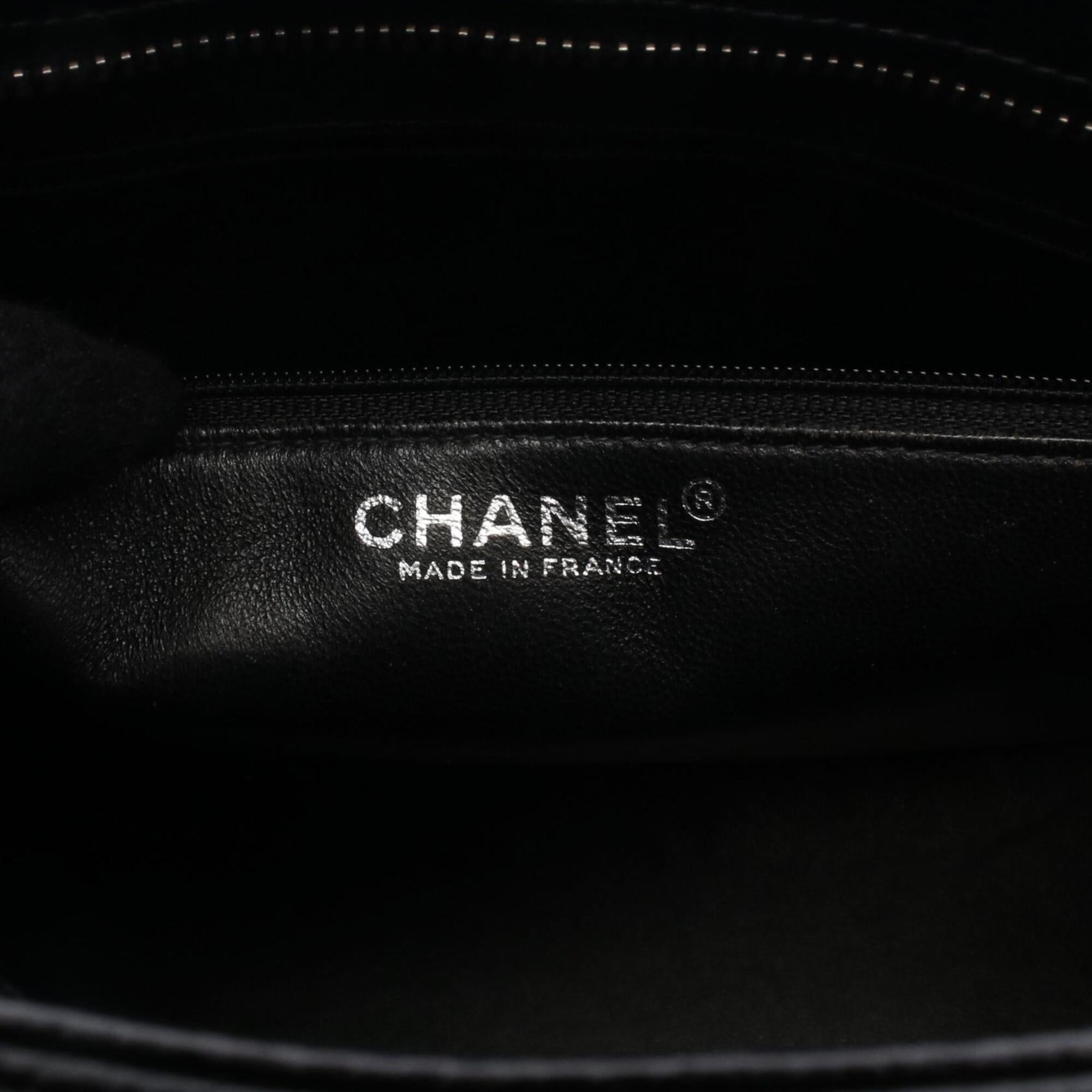 Chanel Black Grained Calfskin Handbag Tote Bag (Pre-Owned)
