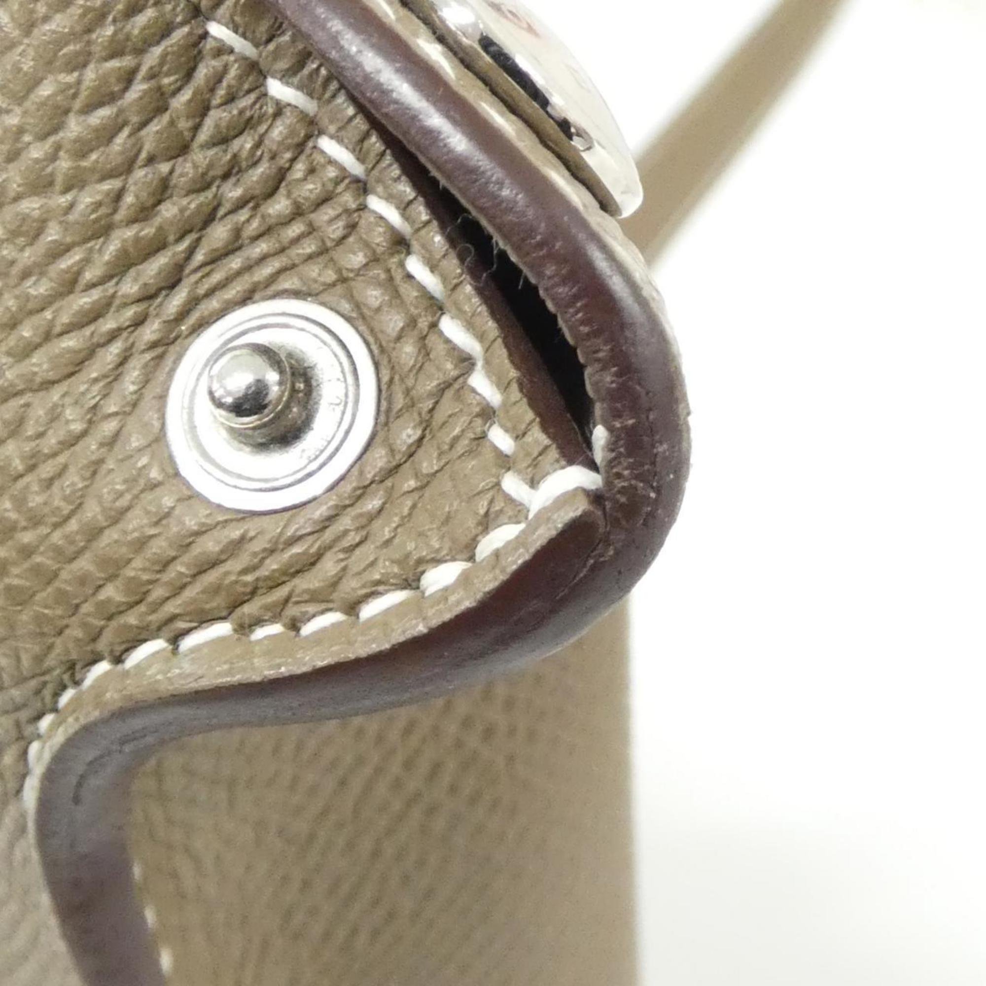 Hermes Beige Etoupe Gray Epsom Leather Shoulder Bag (Pre-Owned)