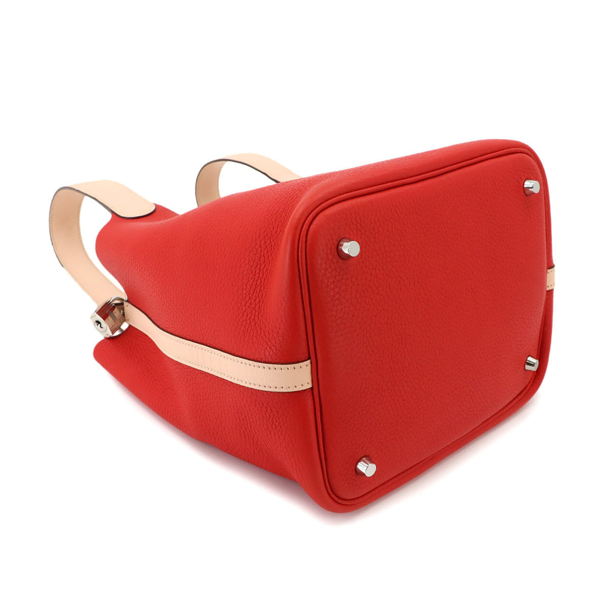 Hermes Bicolor Taurillon Clemence Leather Swift Leather Handbag (Pre-Owned)