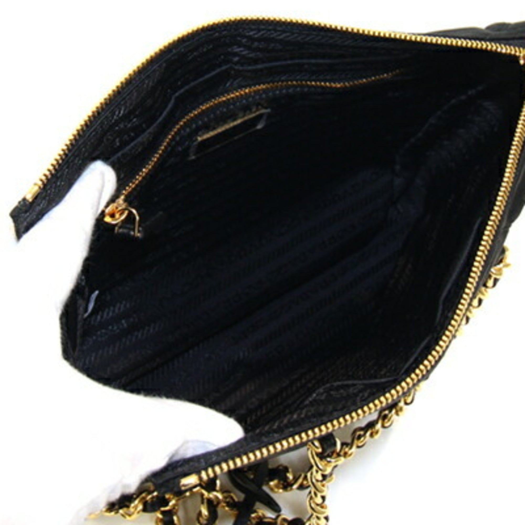 Prada Black Polyamide Leather Tote Bag (Pre-Owned)