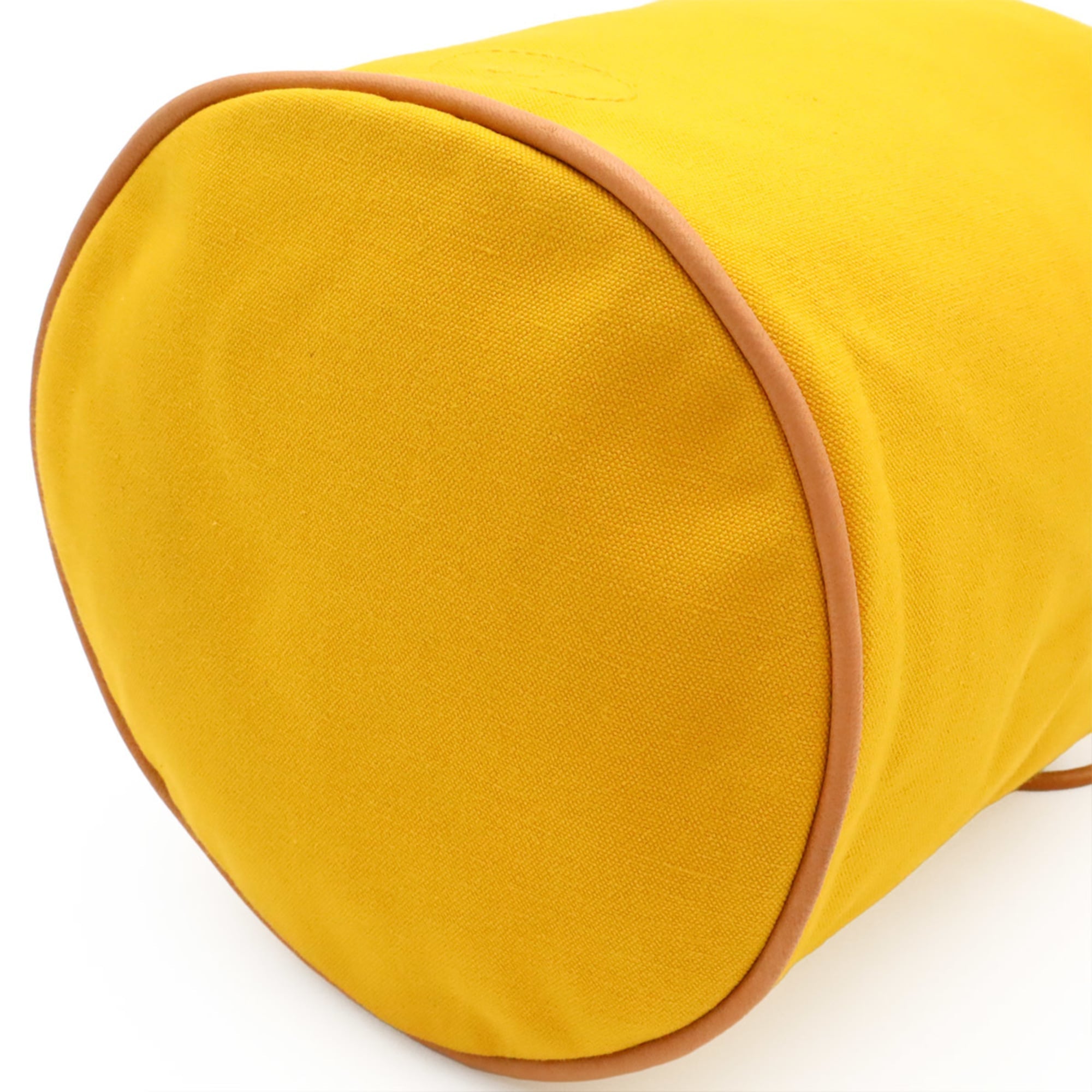 Hermes Yellow Canvas Leather Shoulder Bag (Pre-Owned)
