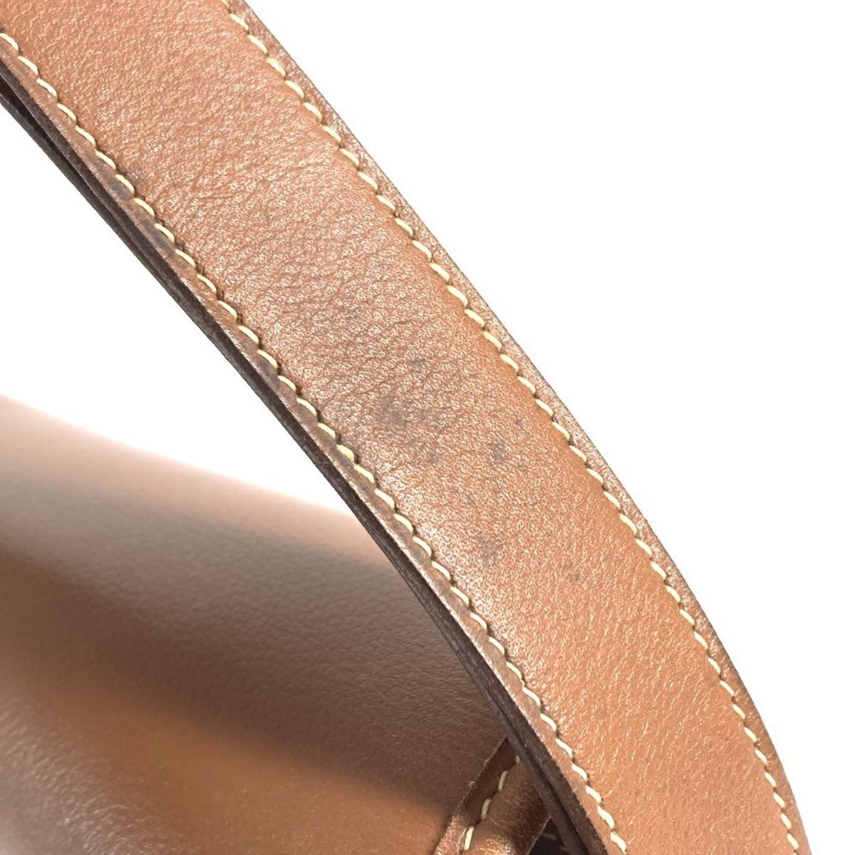 Hermes Brown Leather Handbag Shoulder Bag (Pre-Owned)