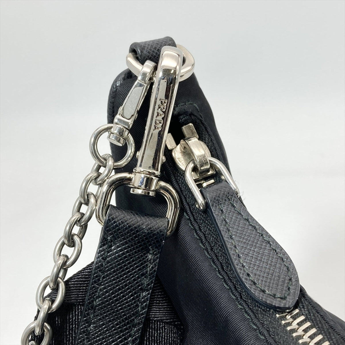 Prada Black Nylon Handbag Shoulder Bag (Pre-Owned)