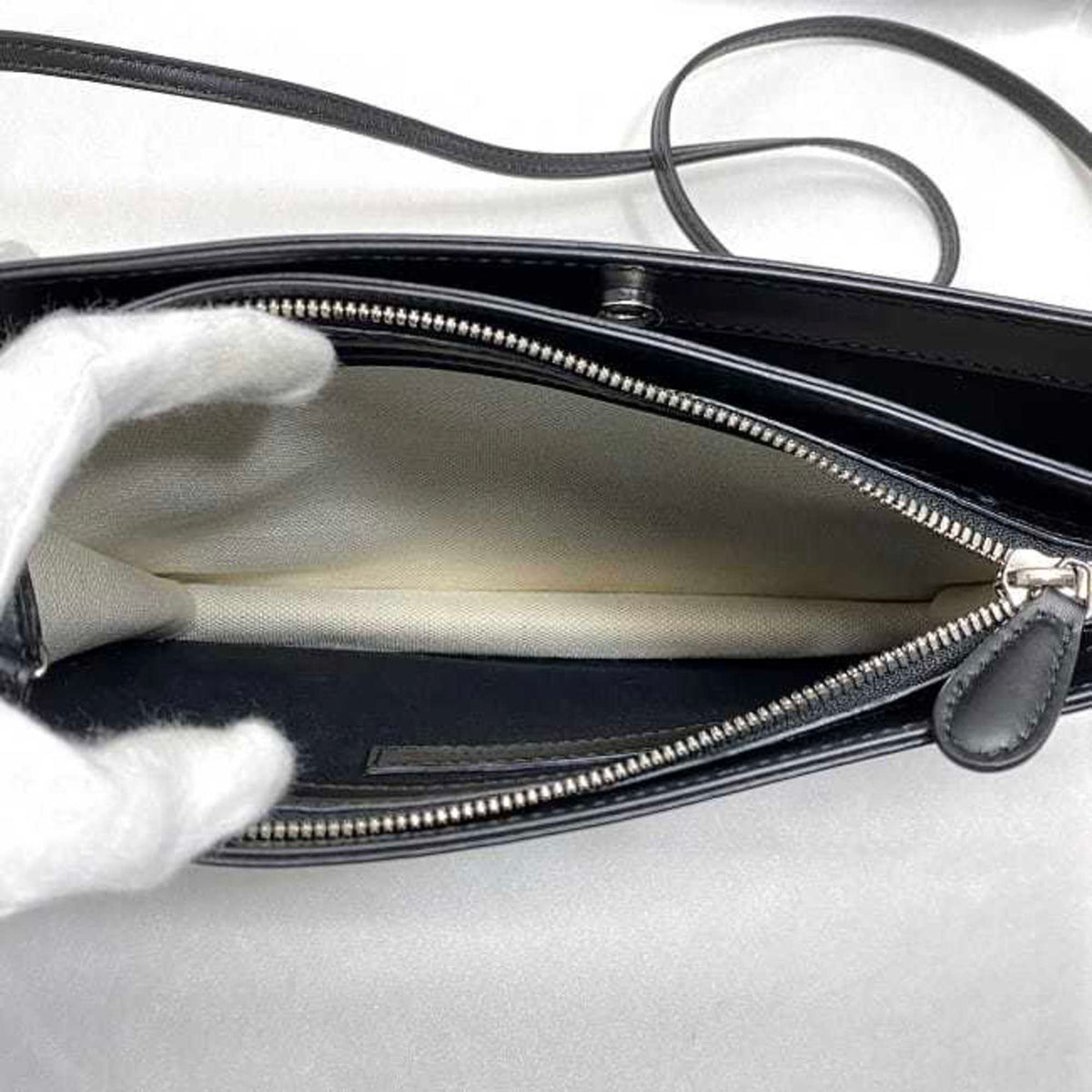 Balenciaga Black White Canvas Shoulder Bag (Pre-Owned)