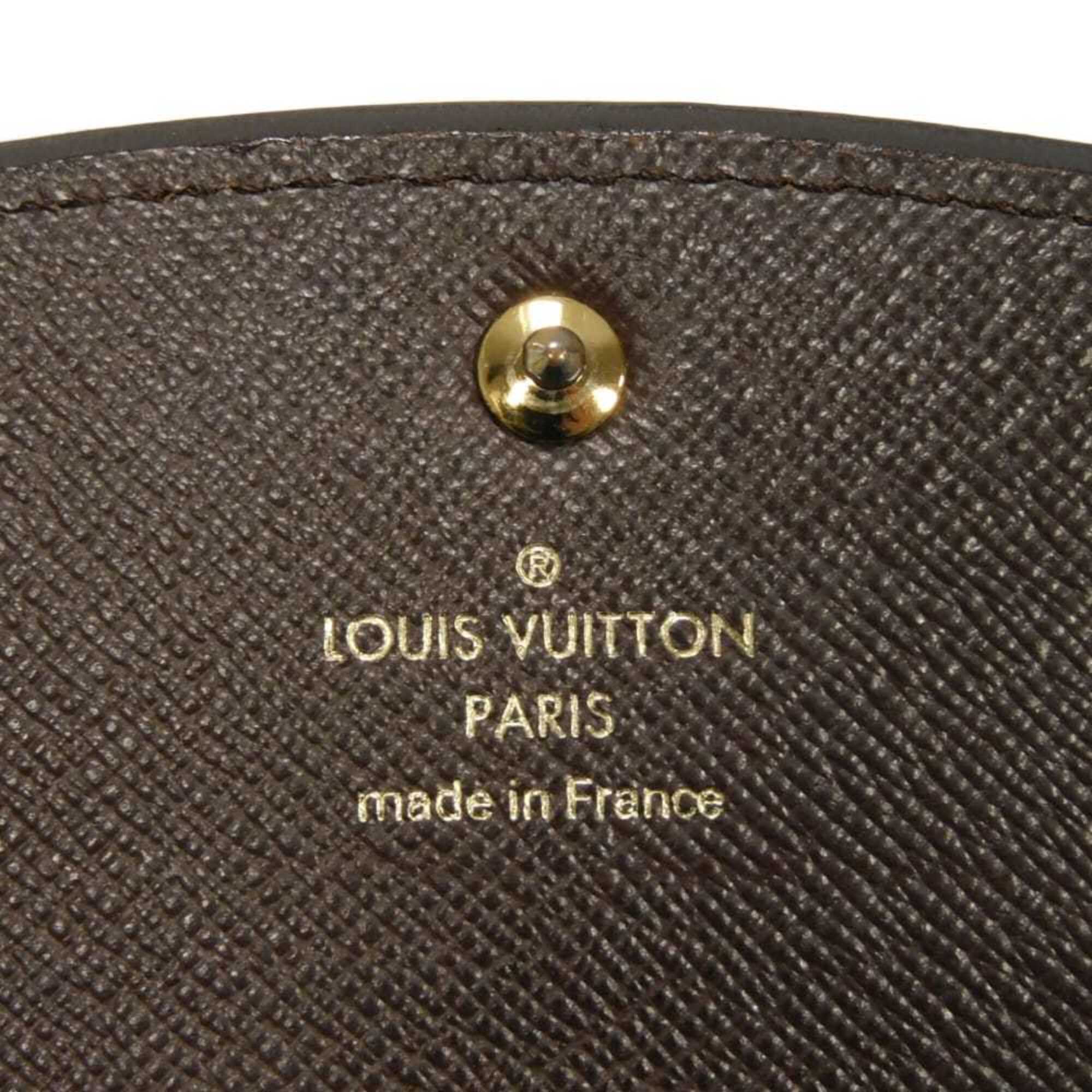 Louis Vuitton Black Brown Damier Canvas Noir Damier Canvas Leather Long Wallet (Bi-Fold) (Pre-Owned)