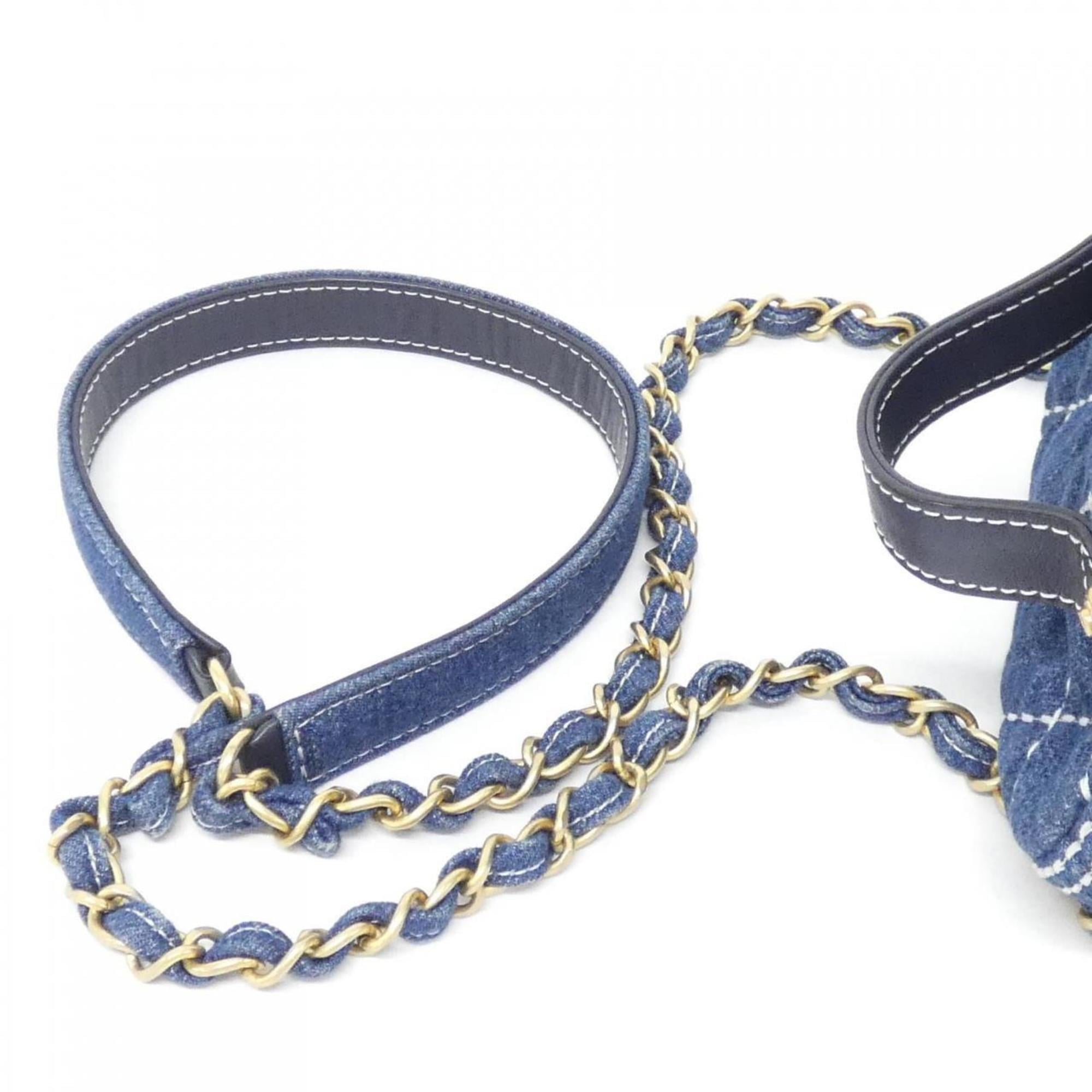 Chanel Blue Denim Leather Handbag (Pre-Owned)