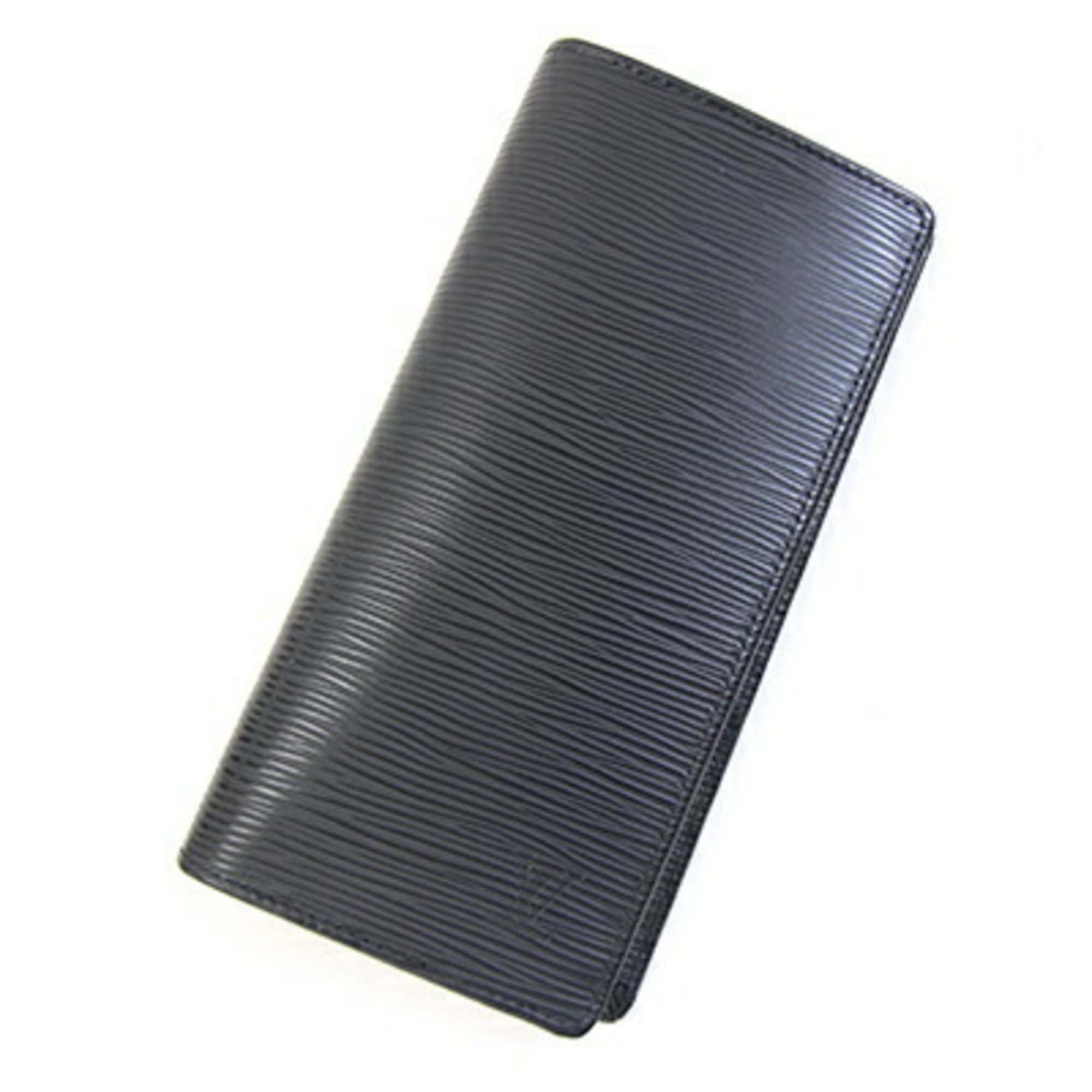 Louis Vuitton Black Noir Epi Leather Long Wallet (Bi-Fold) (Pre-Owned)