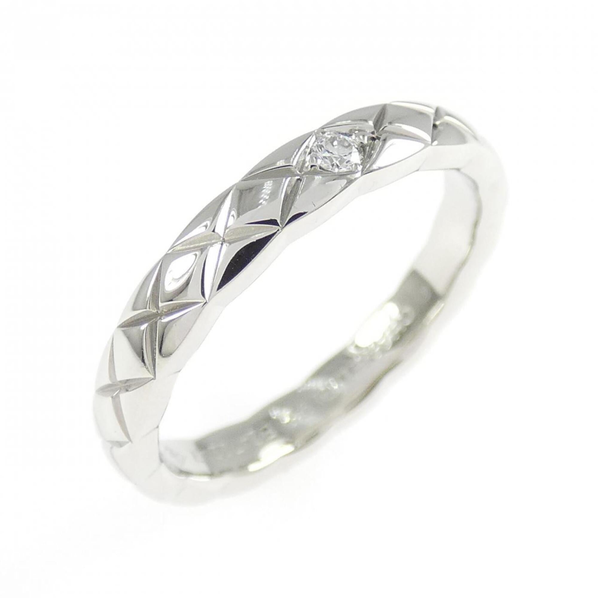 Chanel Platinum 950 Band Ring (Pre-Owned)
