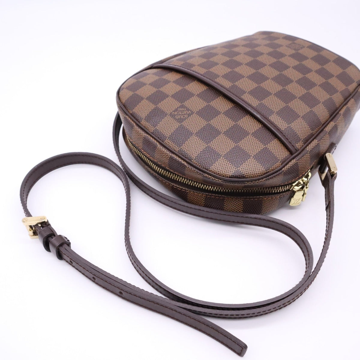 Louis Vuitton Damier Beige Brown Coated Canvas Leather Shoulder Bag (Pre-Owned)