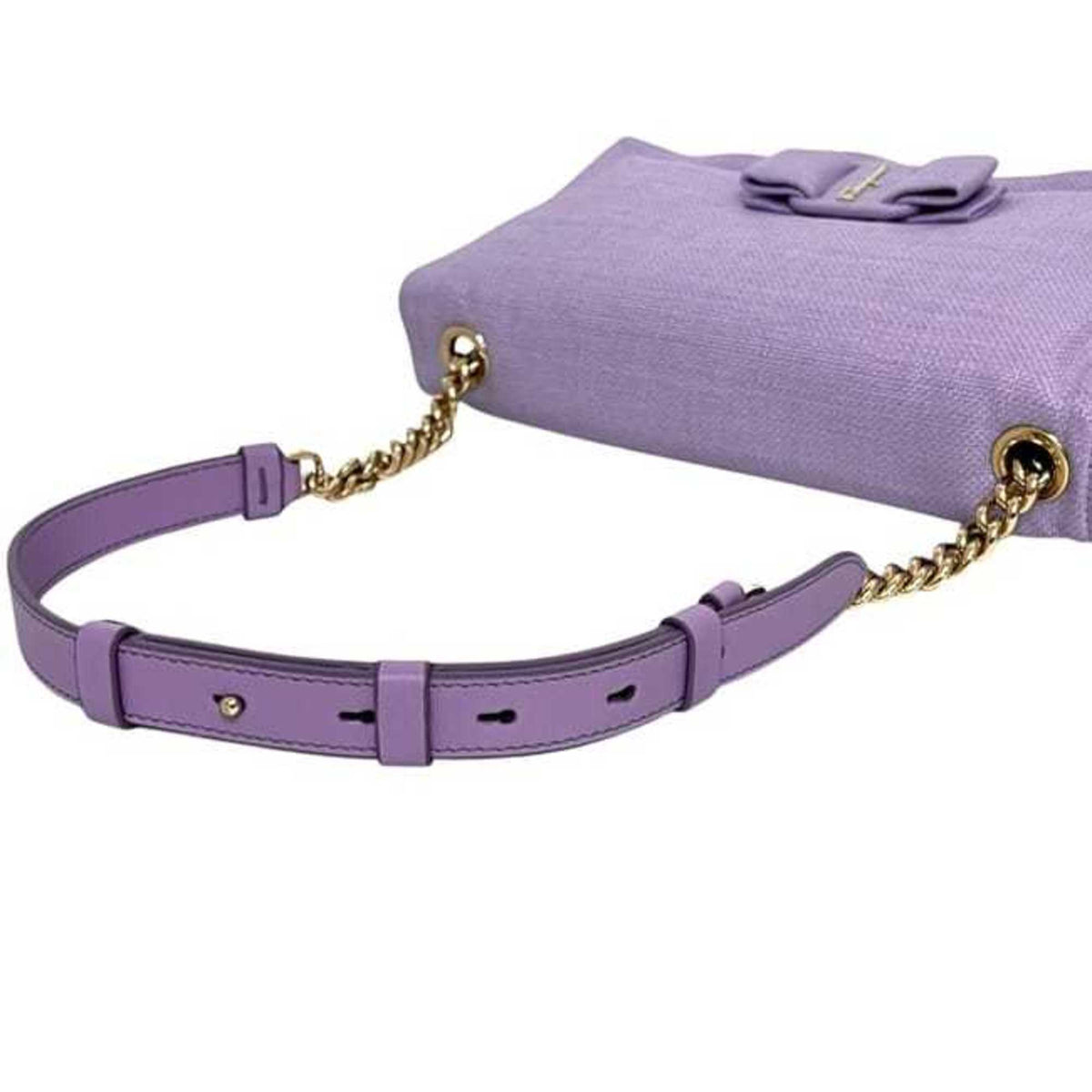 Salvatore Ferragamo Purple Coated Canvas Shoulder Bag (Pre-Owned)