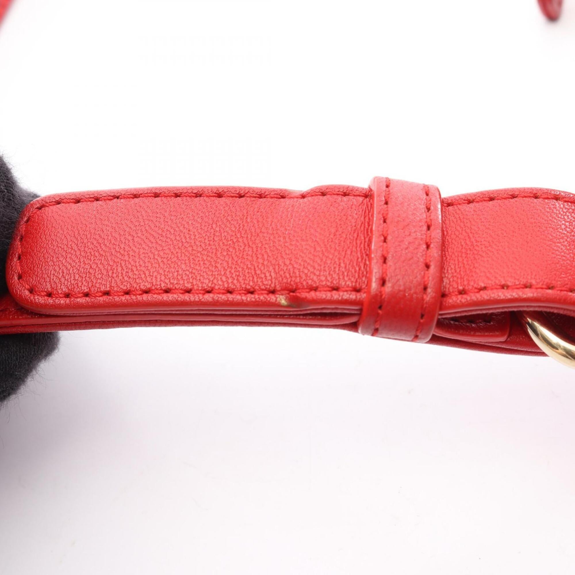 Chanel Red Color Leather Fanny Pack (Pre-Owned)