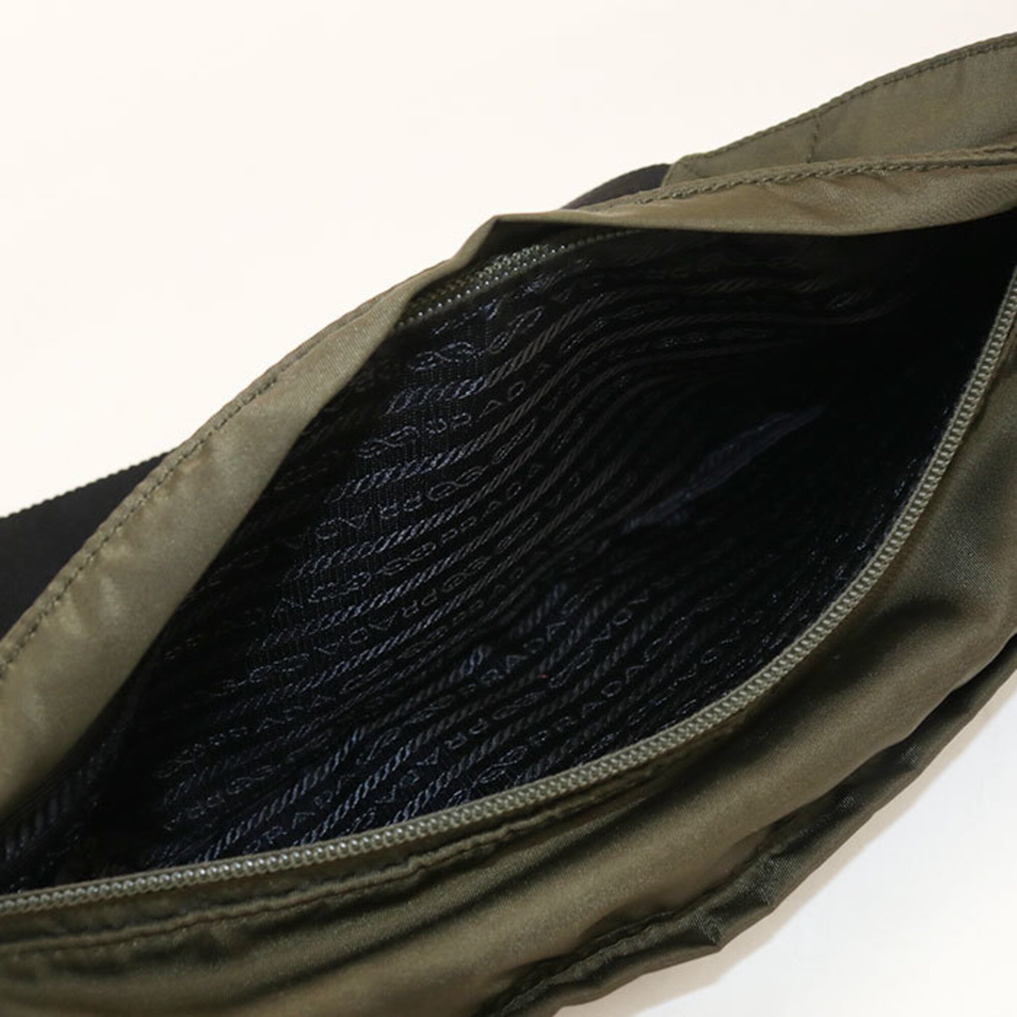 Prada Khaki Nylon Sling Bag (Pre-Owned)
