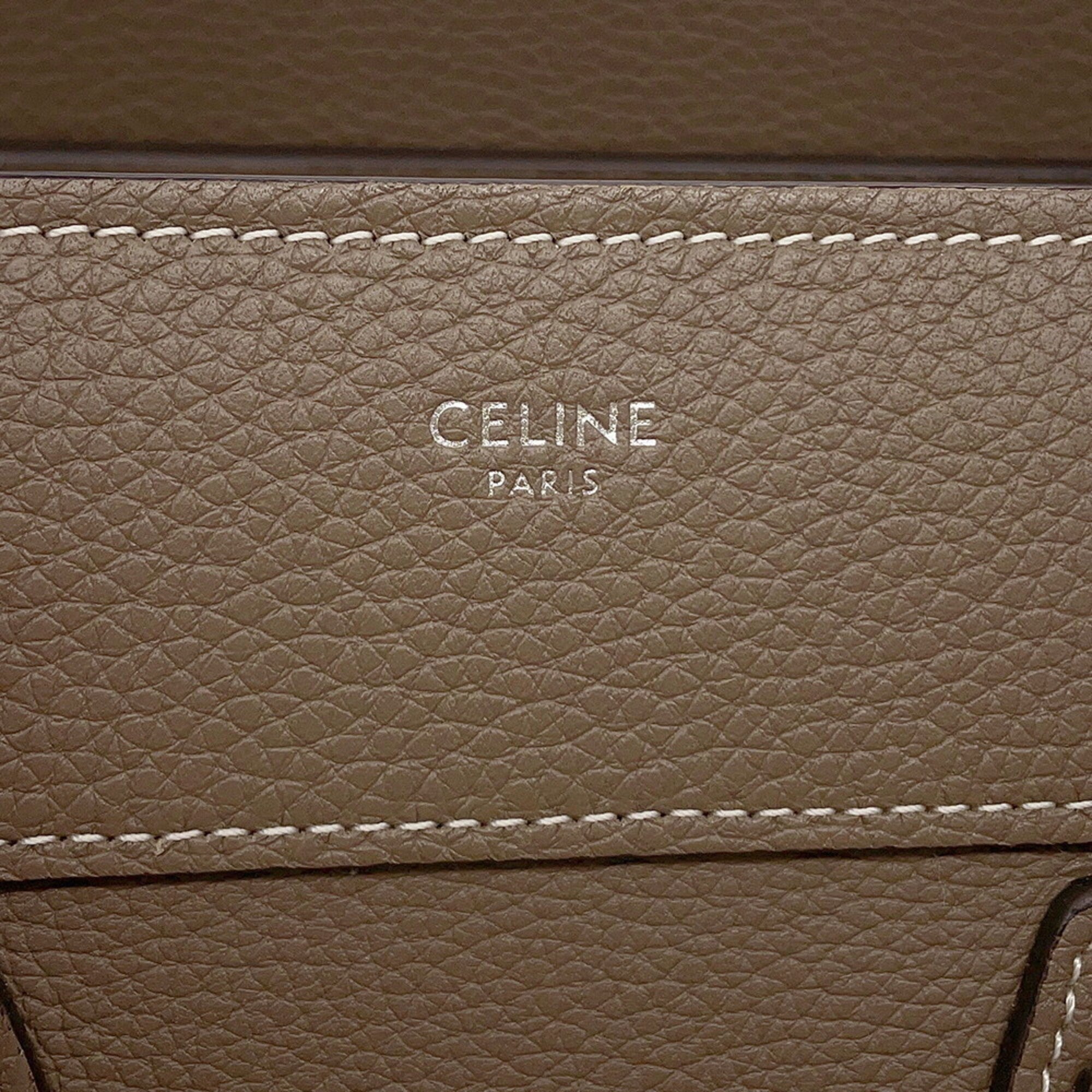 Celine Grayish Leather Handbag (Pre-Owned)