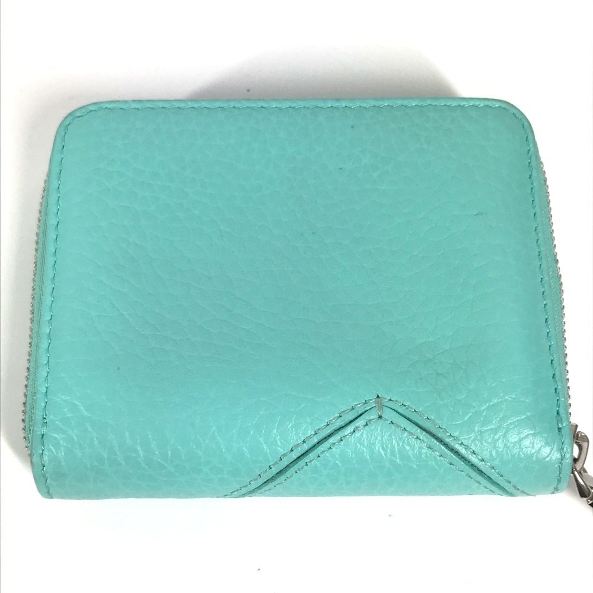 Tiffany Blue Leather Coin Purse/Coin Case (Pre-Owned)