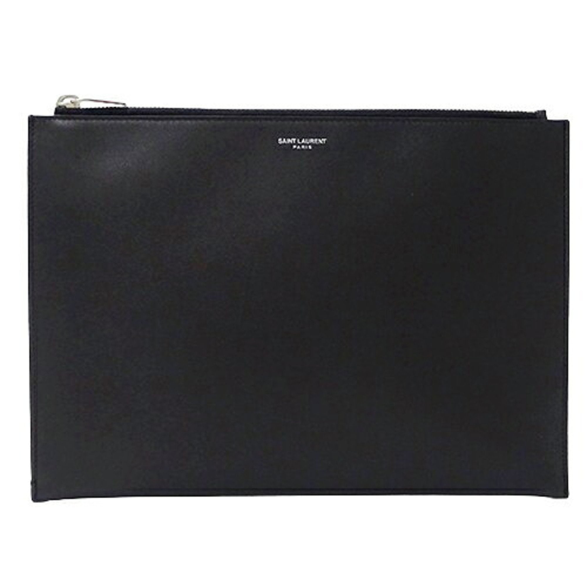 Saint Laurent Black Leather Clutch Bag (Pre-Owned)