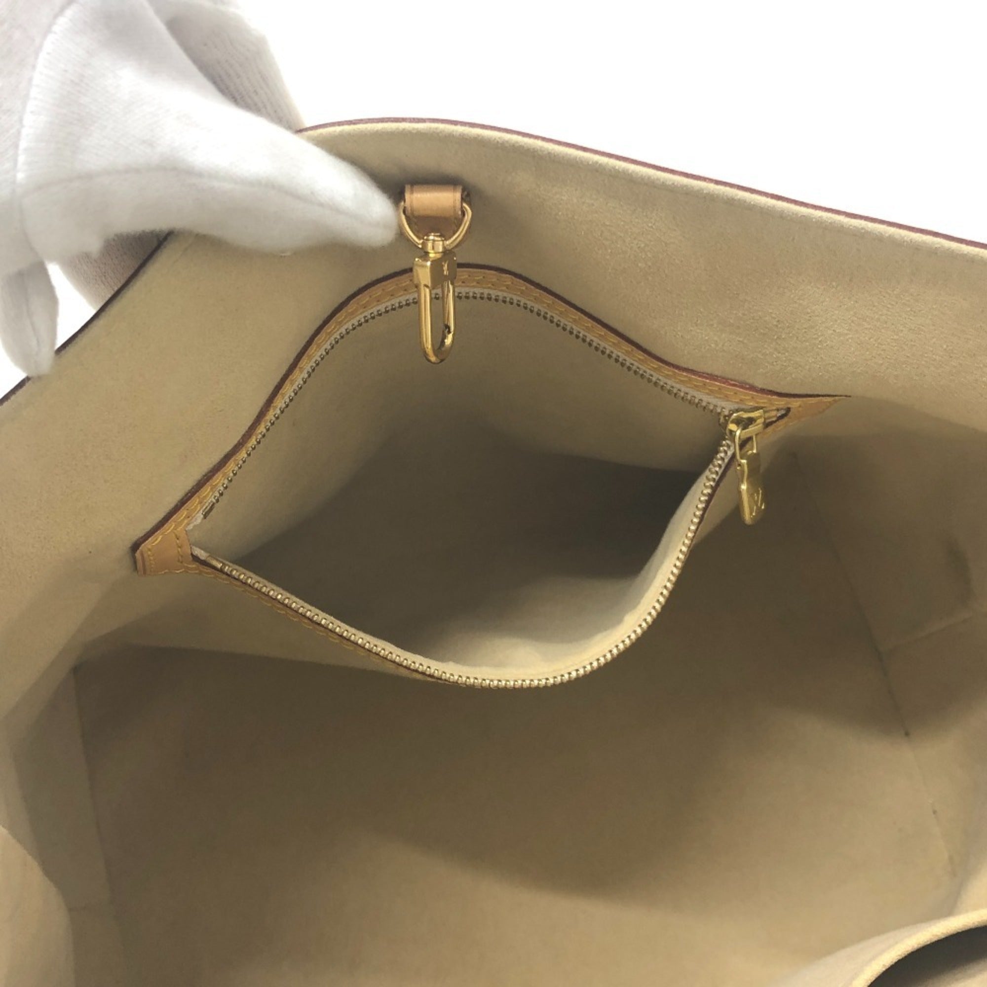 Louis Vuitton White Damier Azur Canvas Handbag Tote Bag (Pre-Owned)